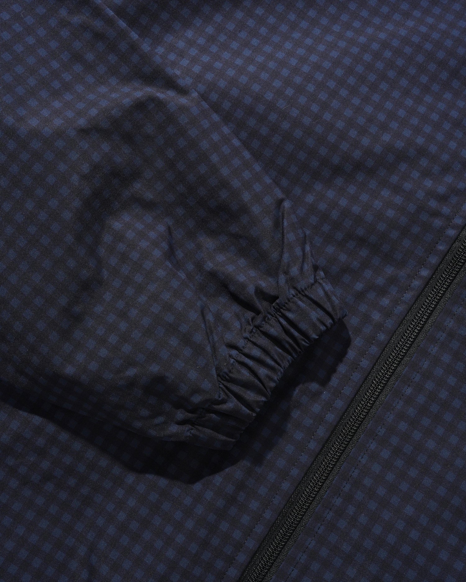 Gingham Nylon Jacket, Navy