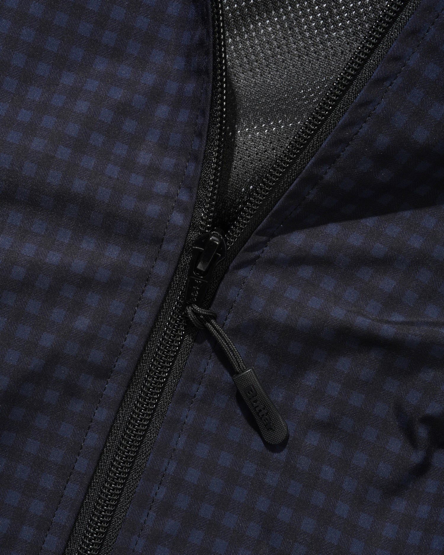 Gingham Nylon Jacket, Navy
