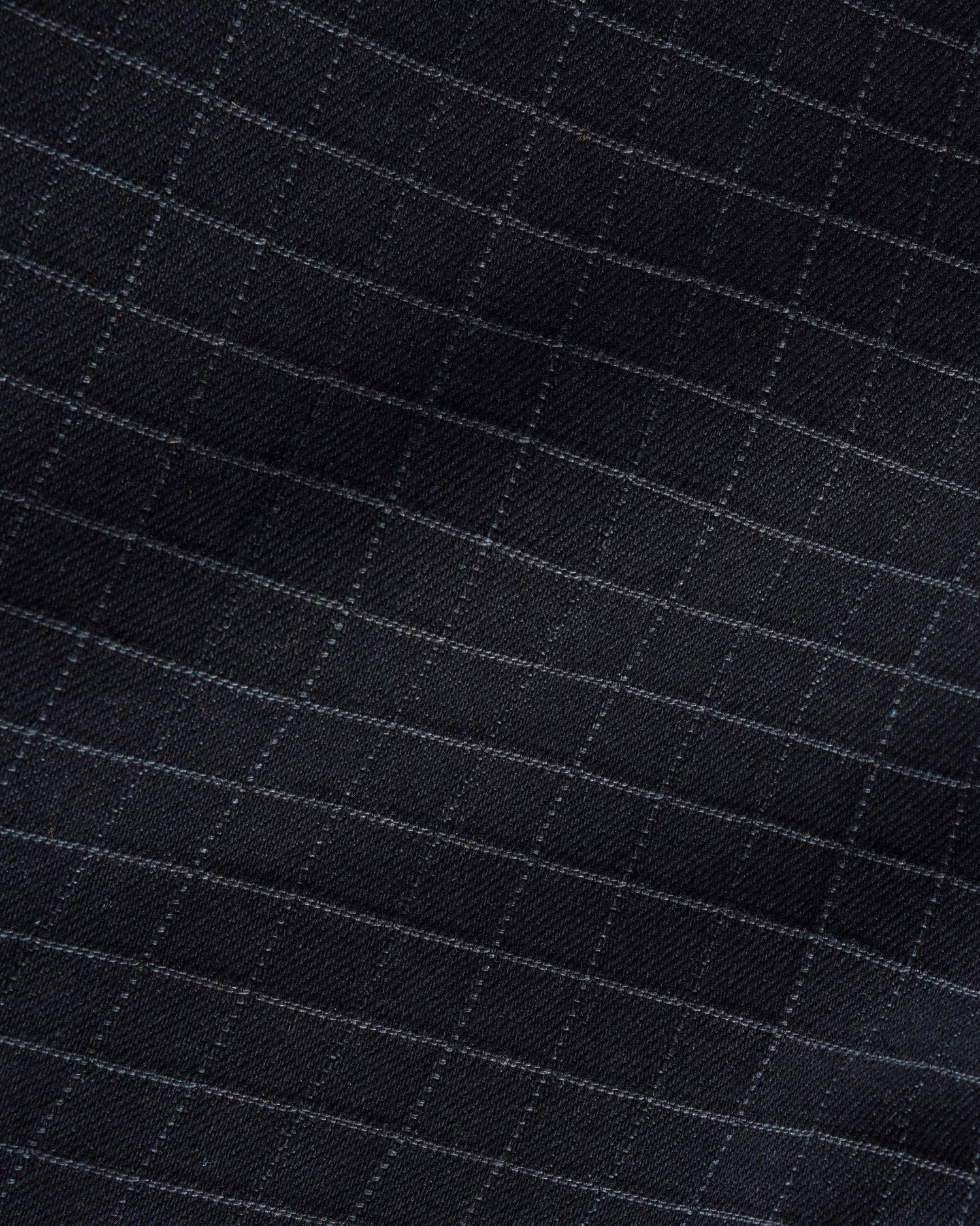 Grid Denim Jacket, Overdye Black