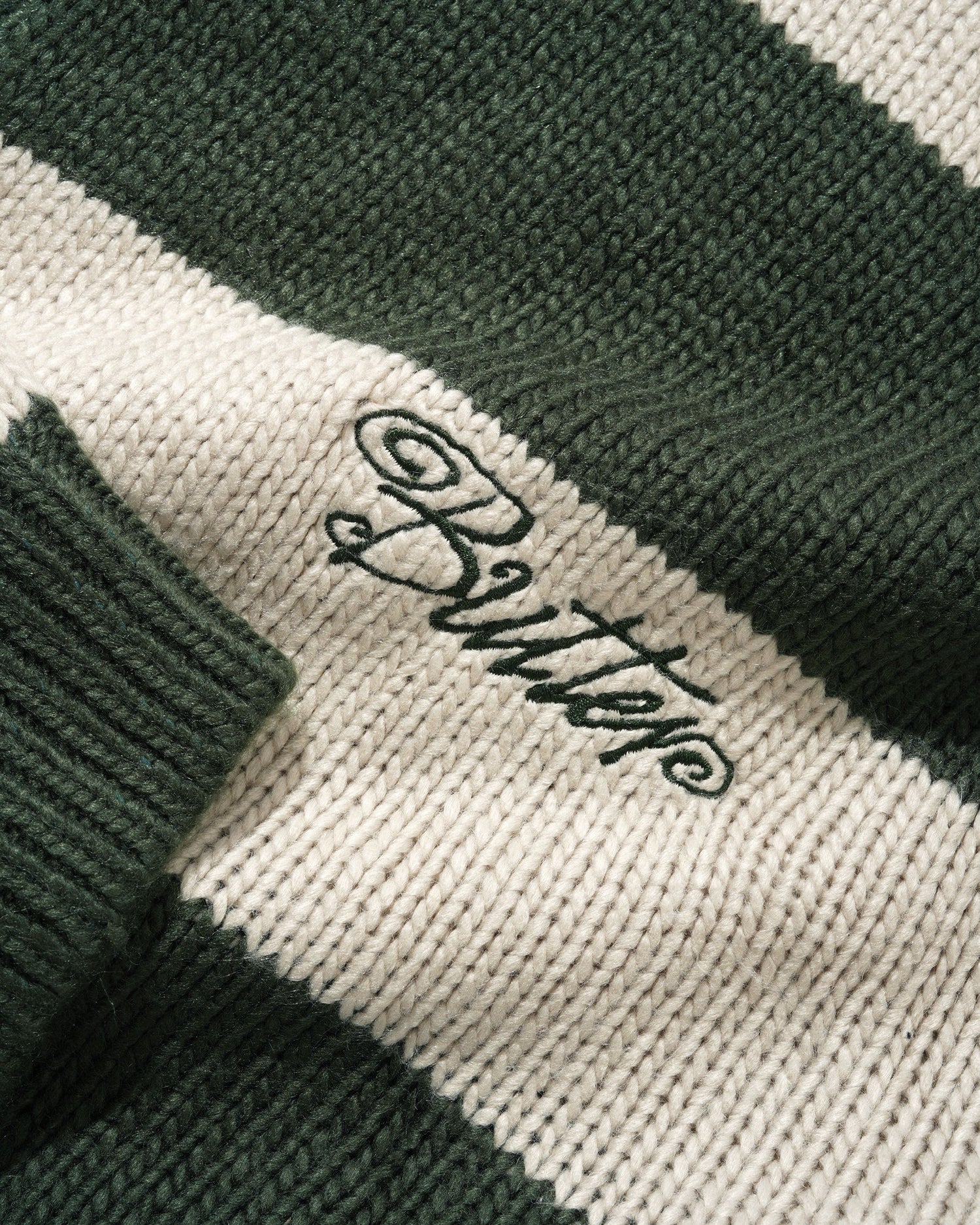 Jive Stripe Knit Sweater, Forest / Cream