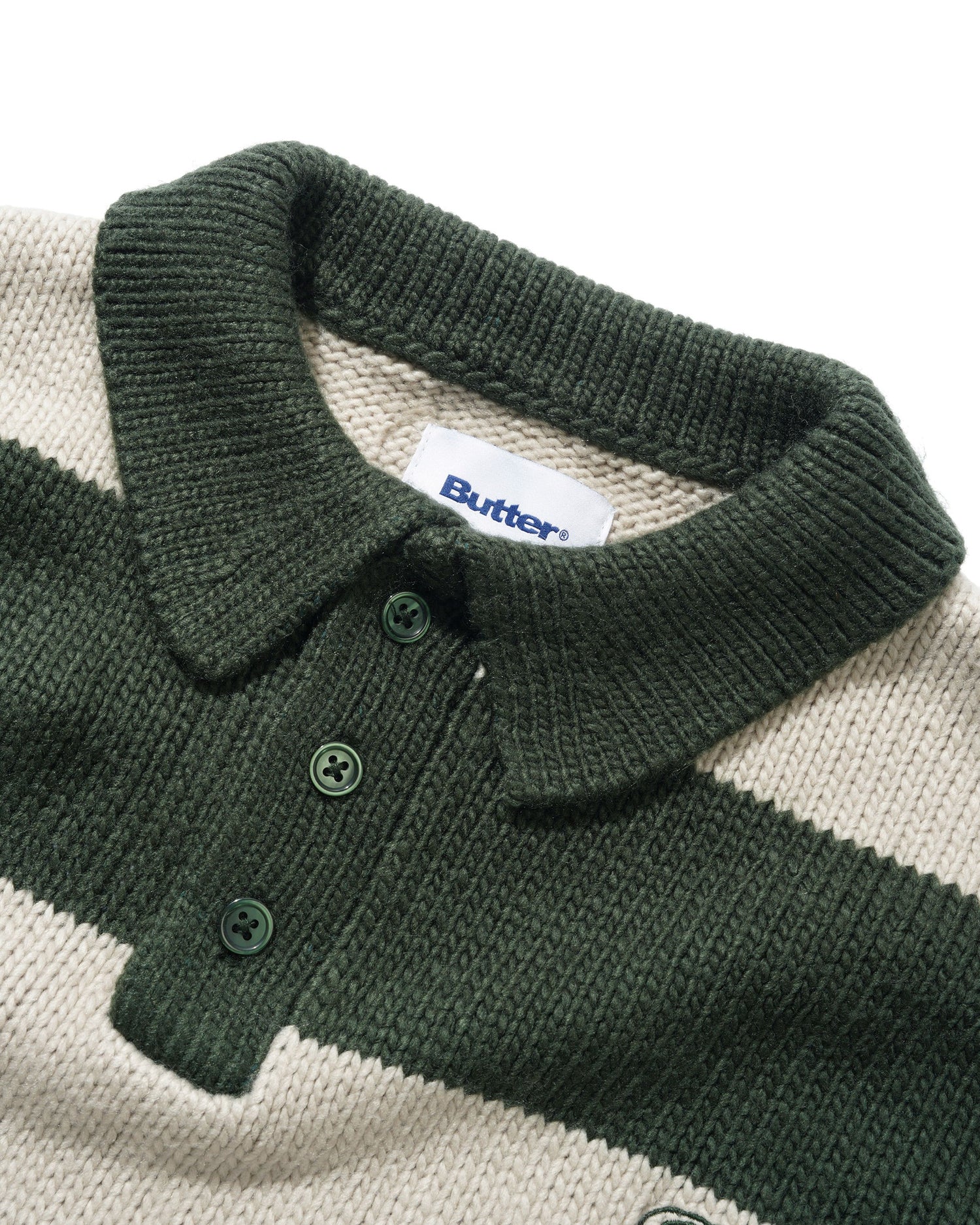 Jive Stripe Knit Sweater, Forest / Cream