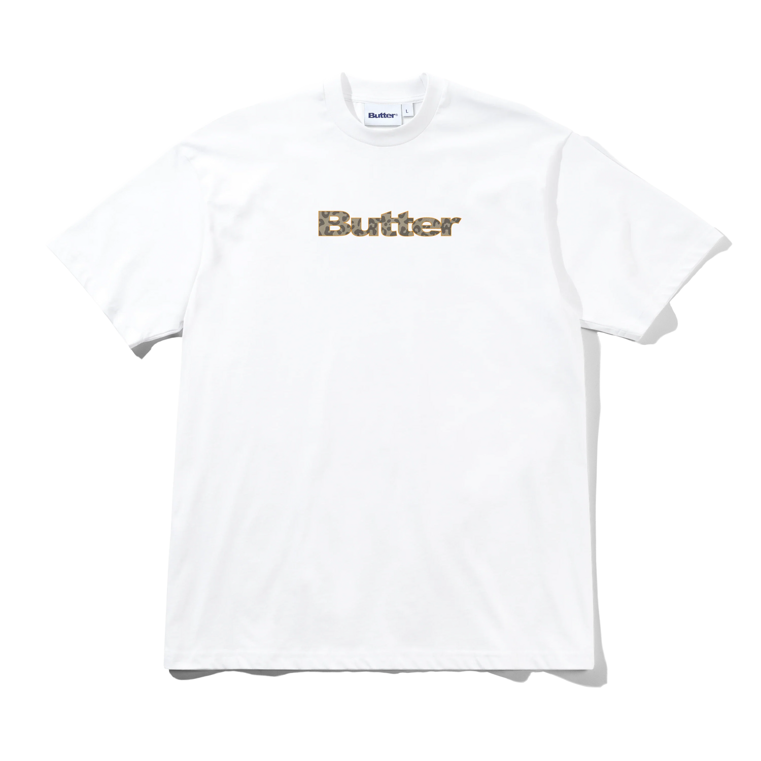 Leopard Print Logo Tee, White