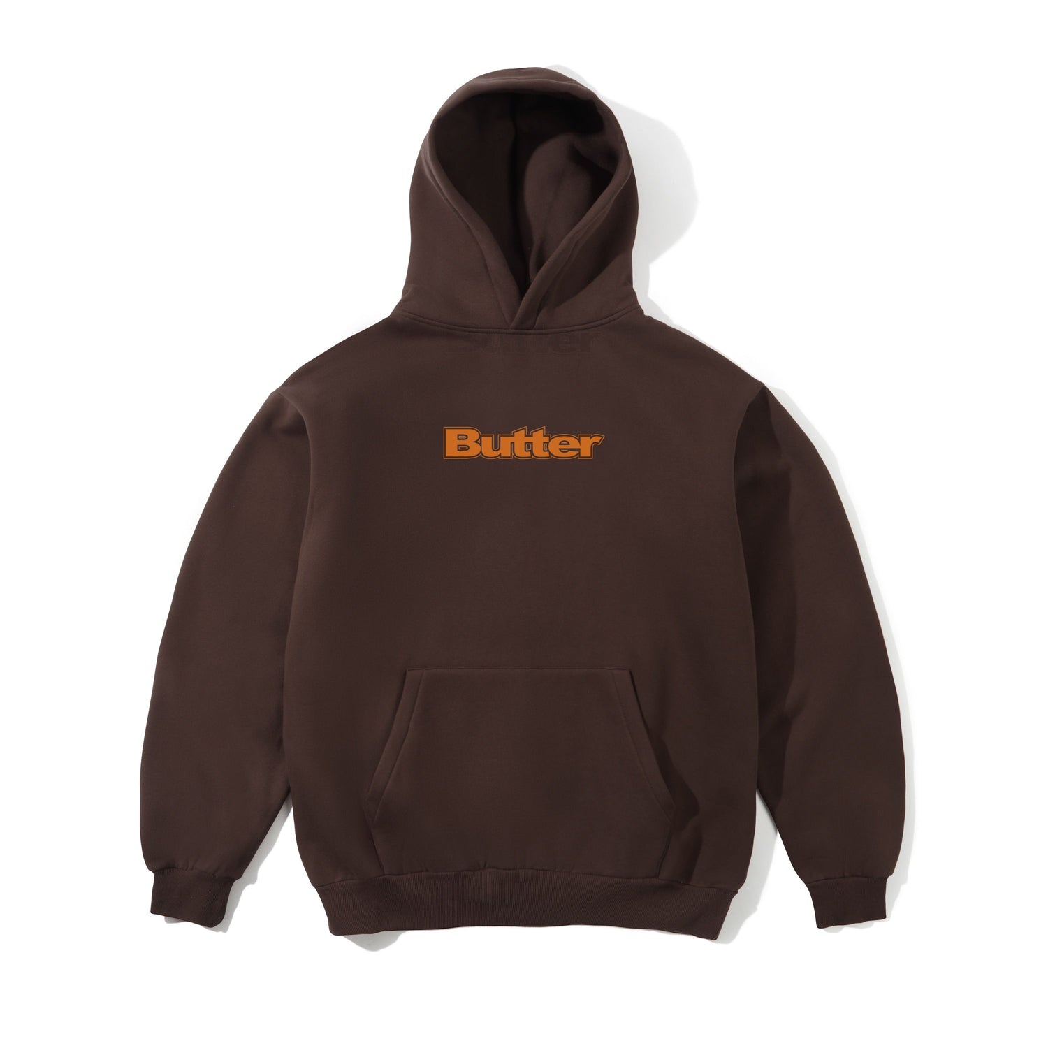 Logo Pullover Hood, Dark Brown
