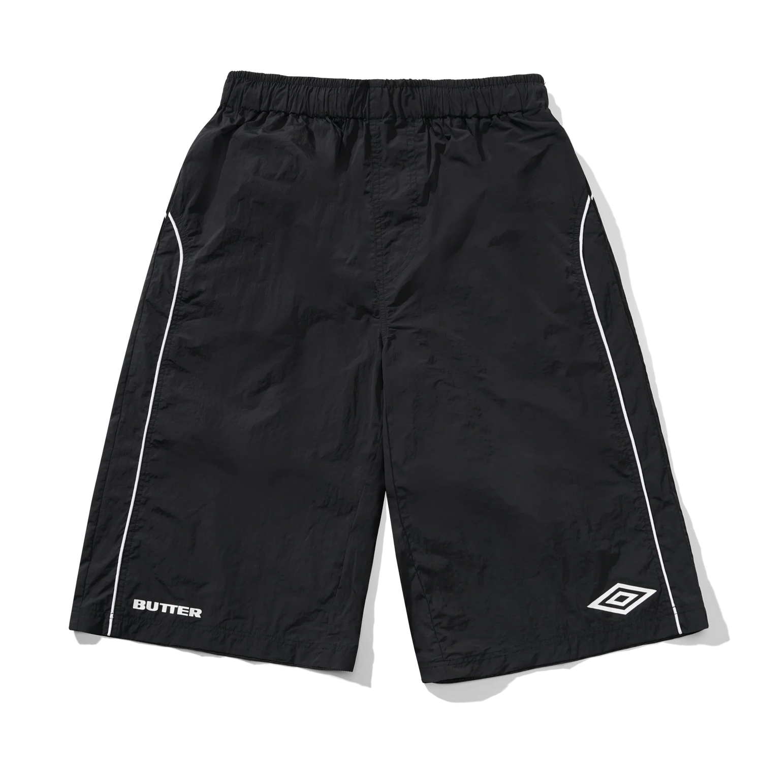 Long Track Shorts, Black