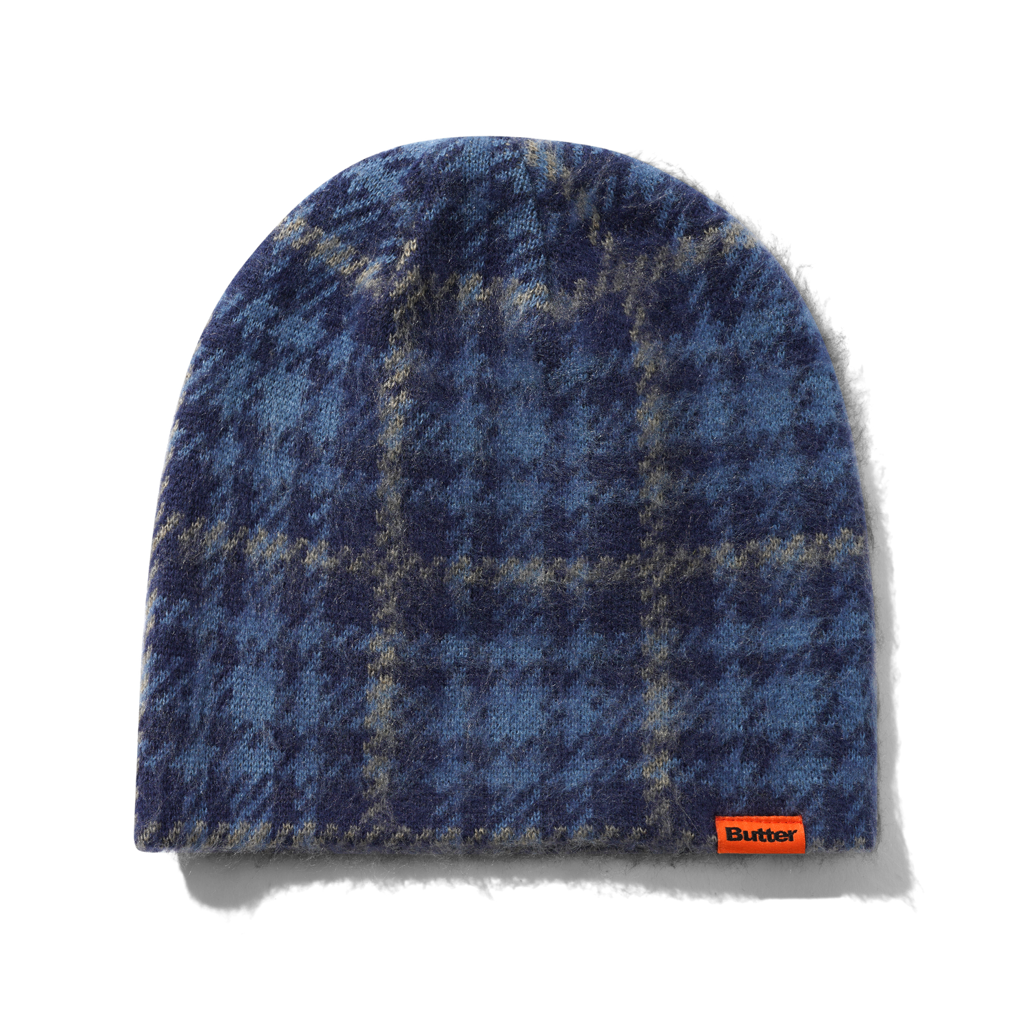 Mohair Skully Beanie, Plaid