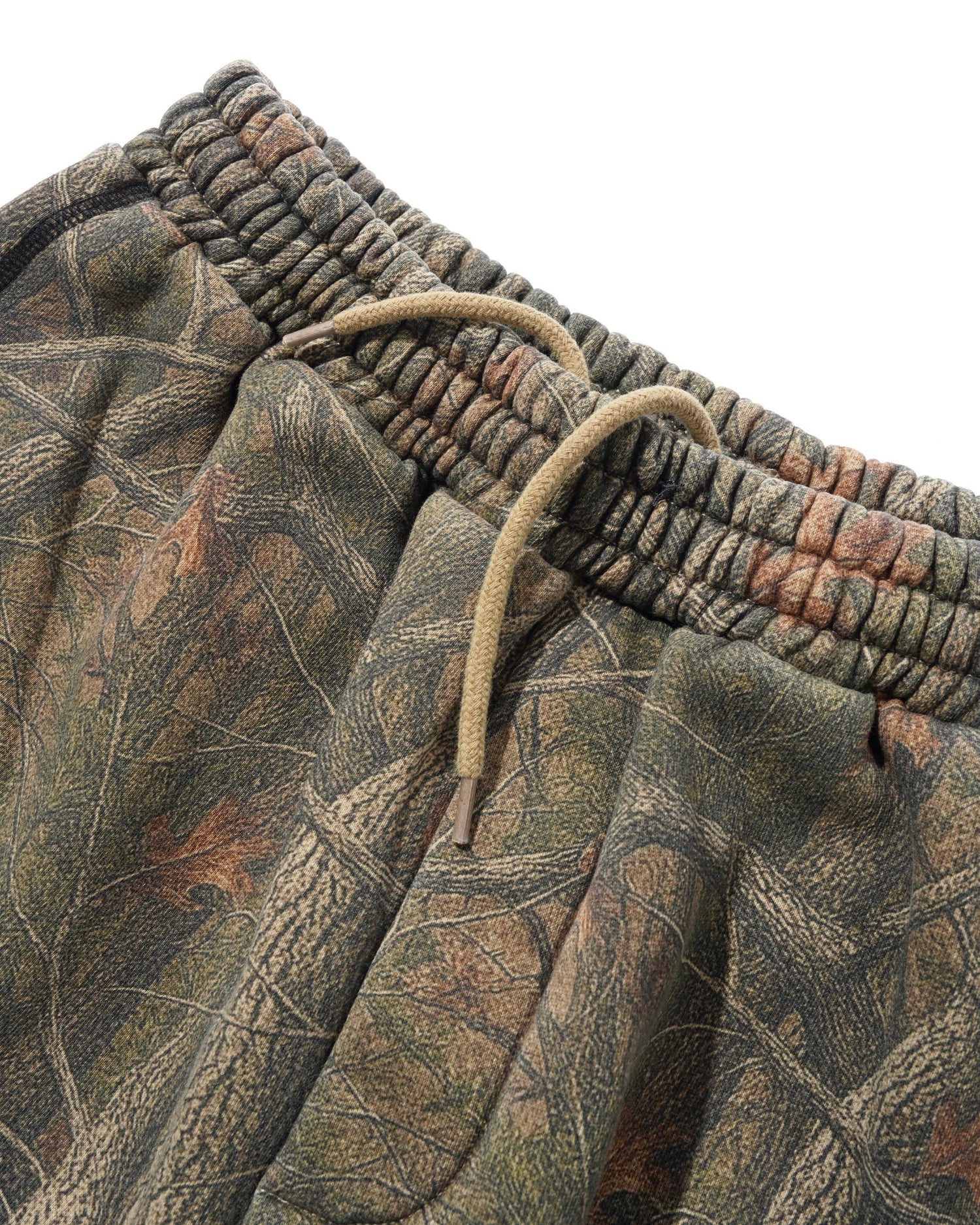 Overlock Stitch Fleece Shorts, Forest Camo