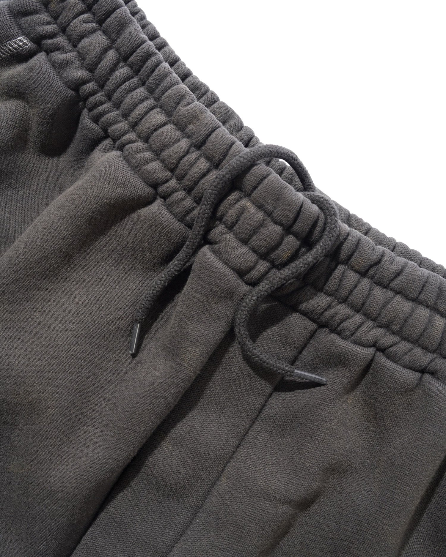 Overlock Stitch Fleece Shorts, Washed Black