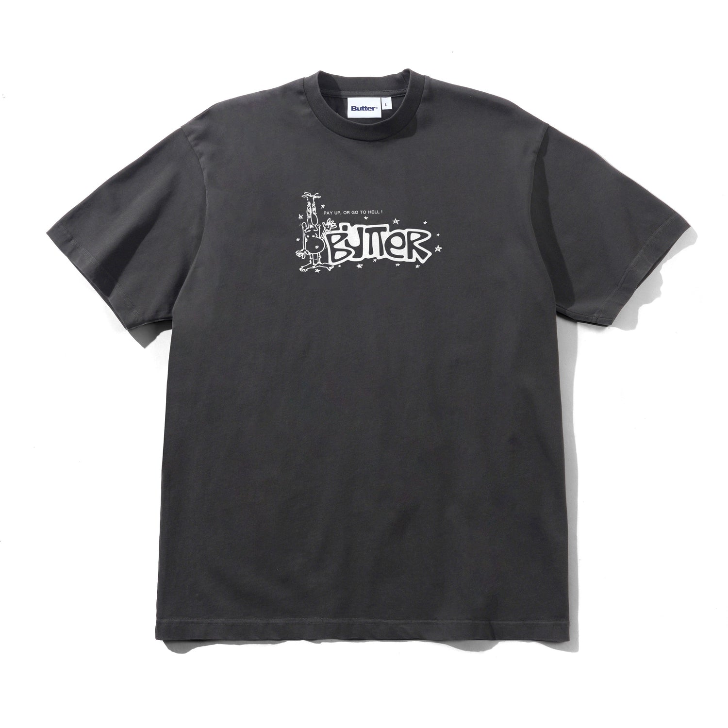 Pay Up Tee, Charcoal