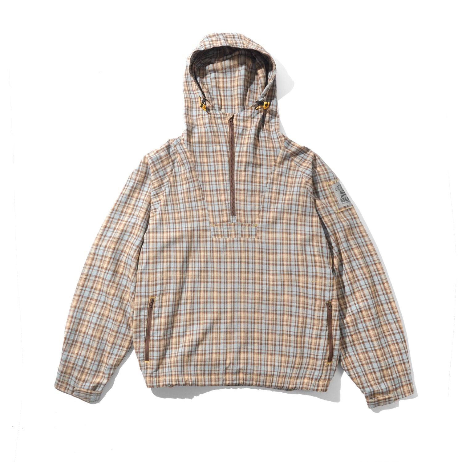 Plaid Equipment Anorak, Sky / Tan