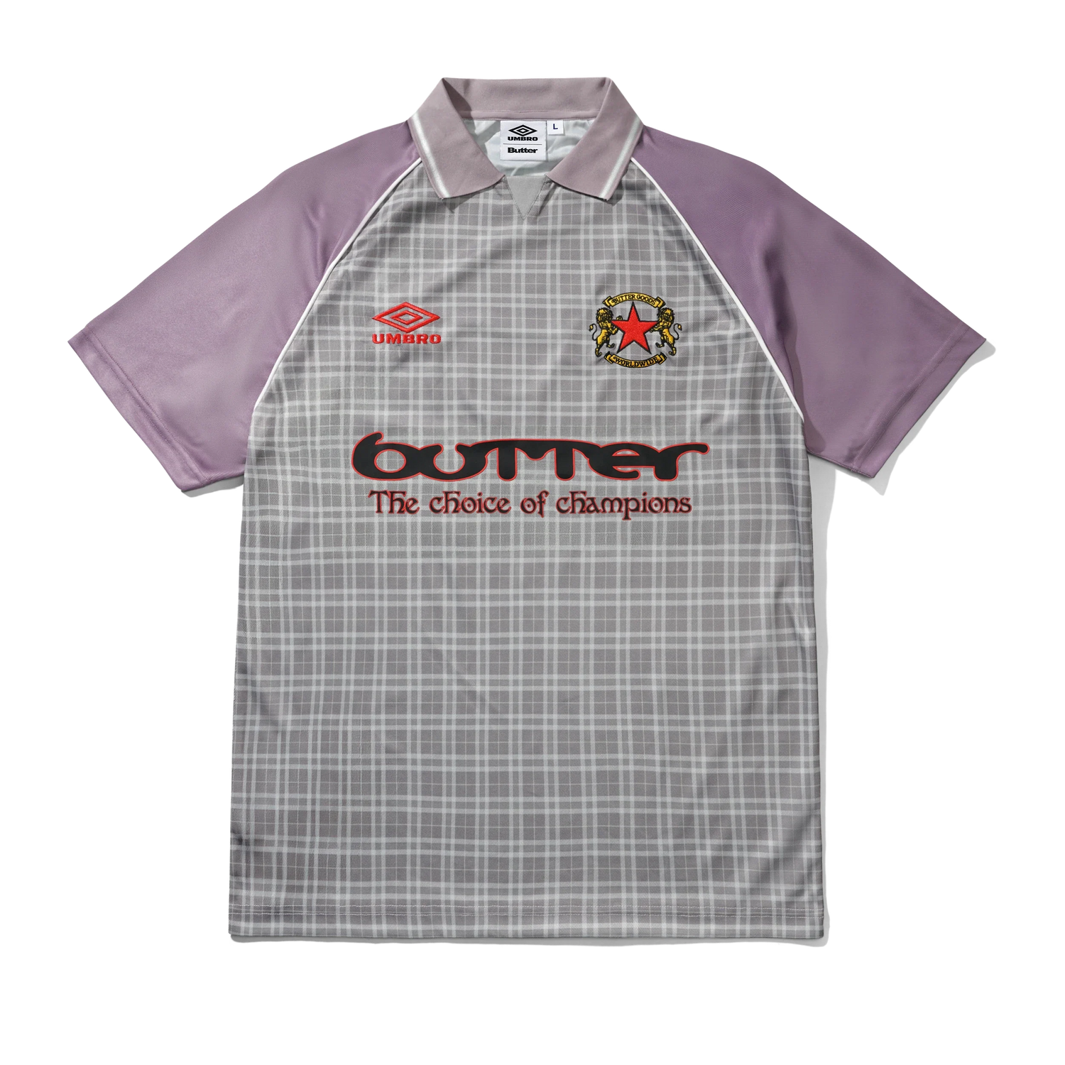 Plaid Jersey, Berry / Stone