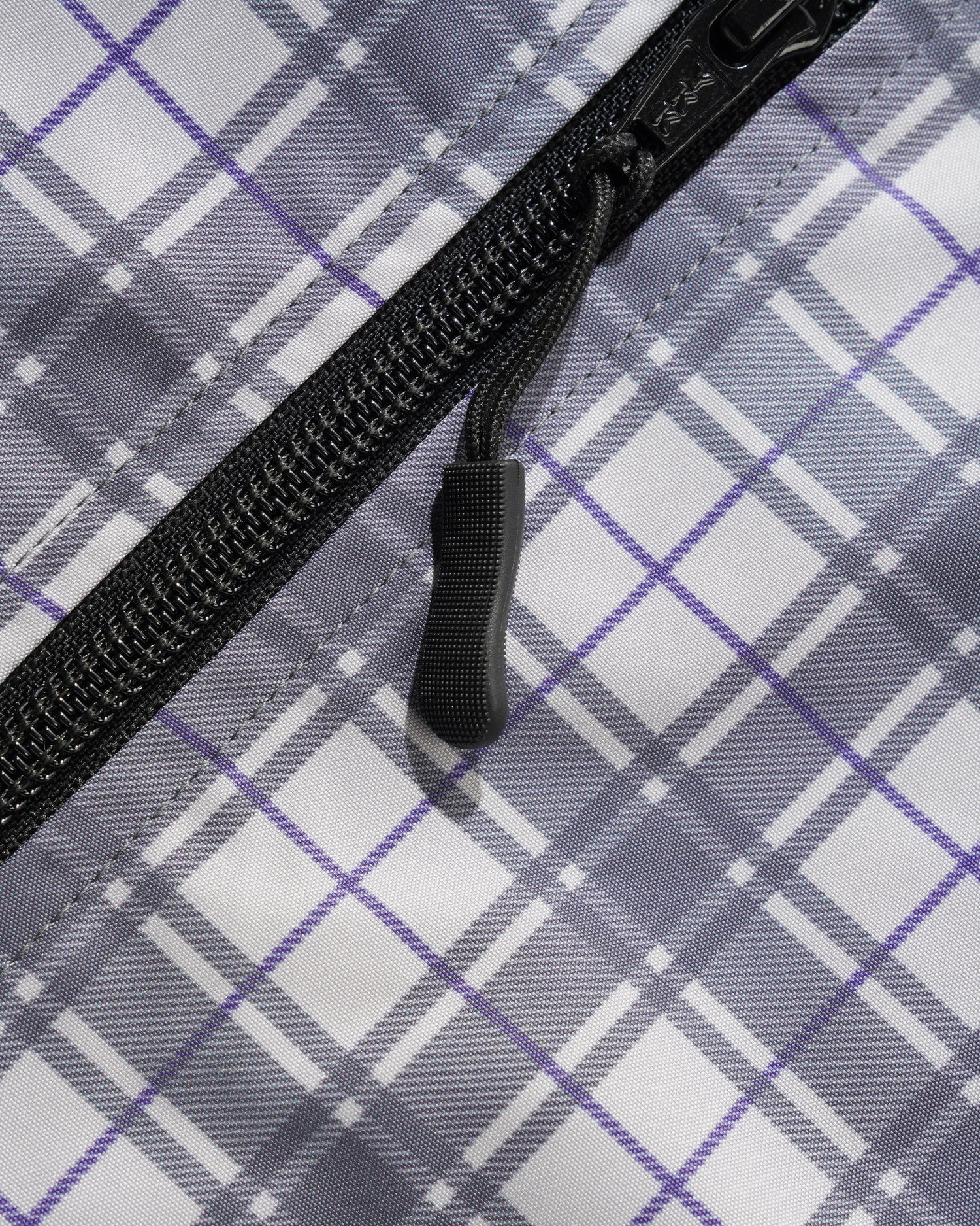 Plaid Nylon Jacket, Grey