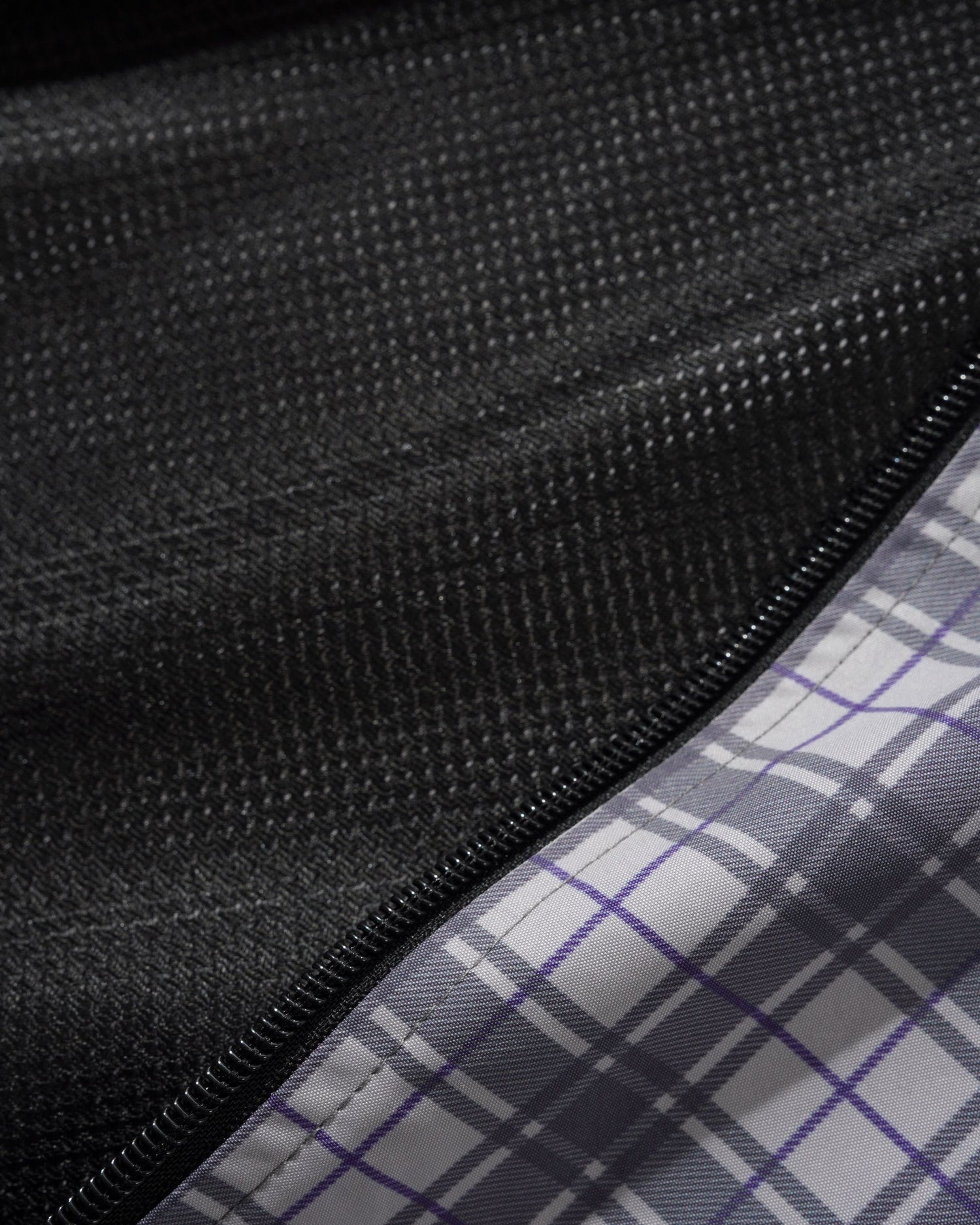 Plaid Nylon Jacket, Grey