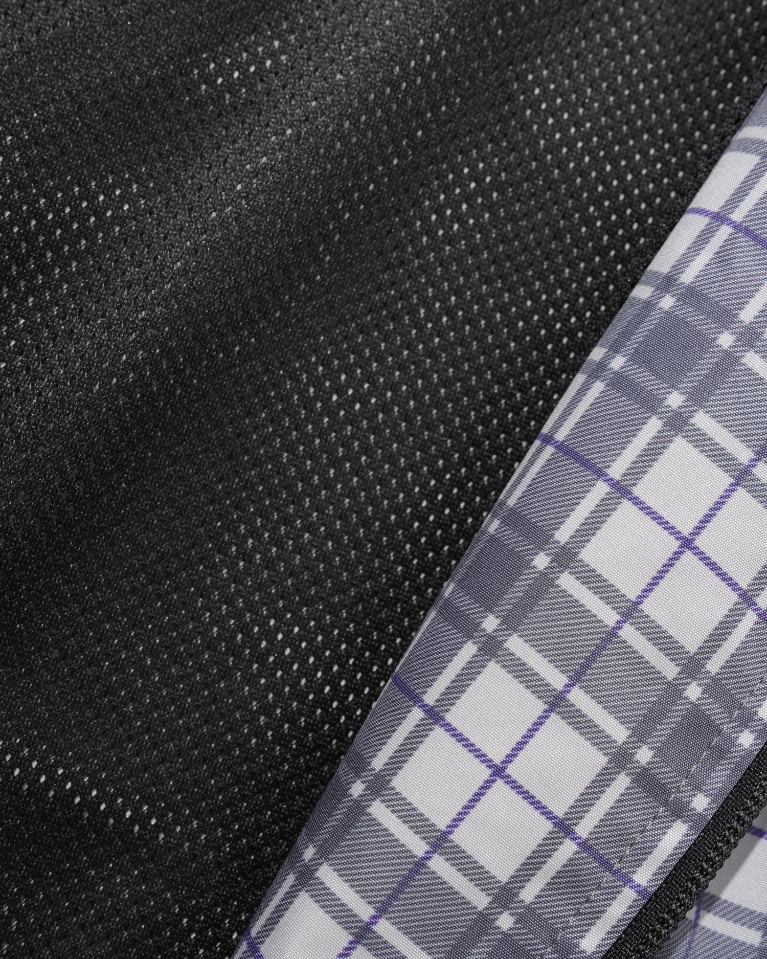 Plaid Nylon Jacket, Grey