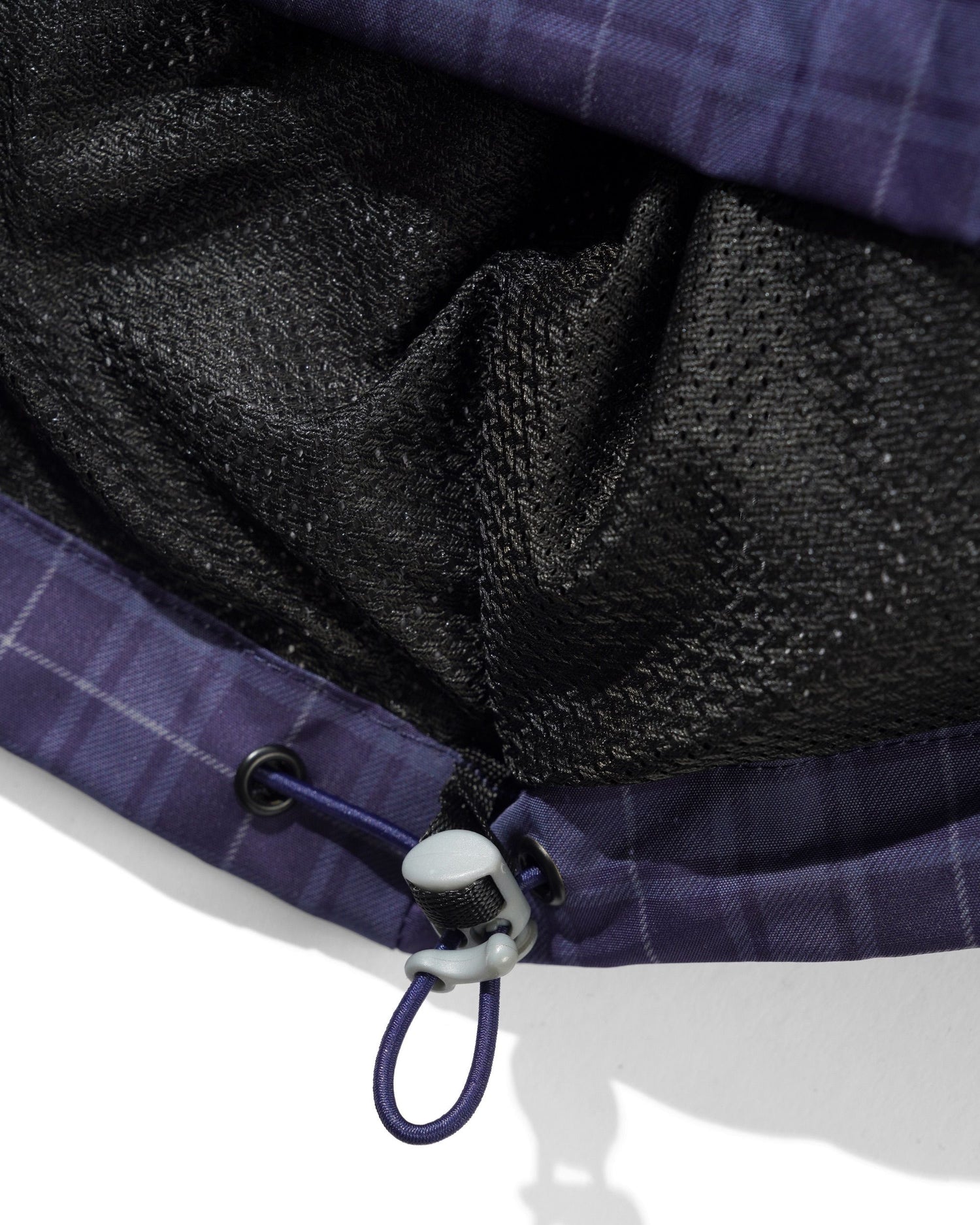 Plaid Nylon Jacket, Navy
