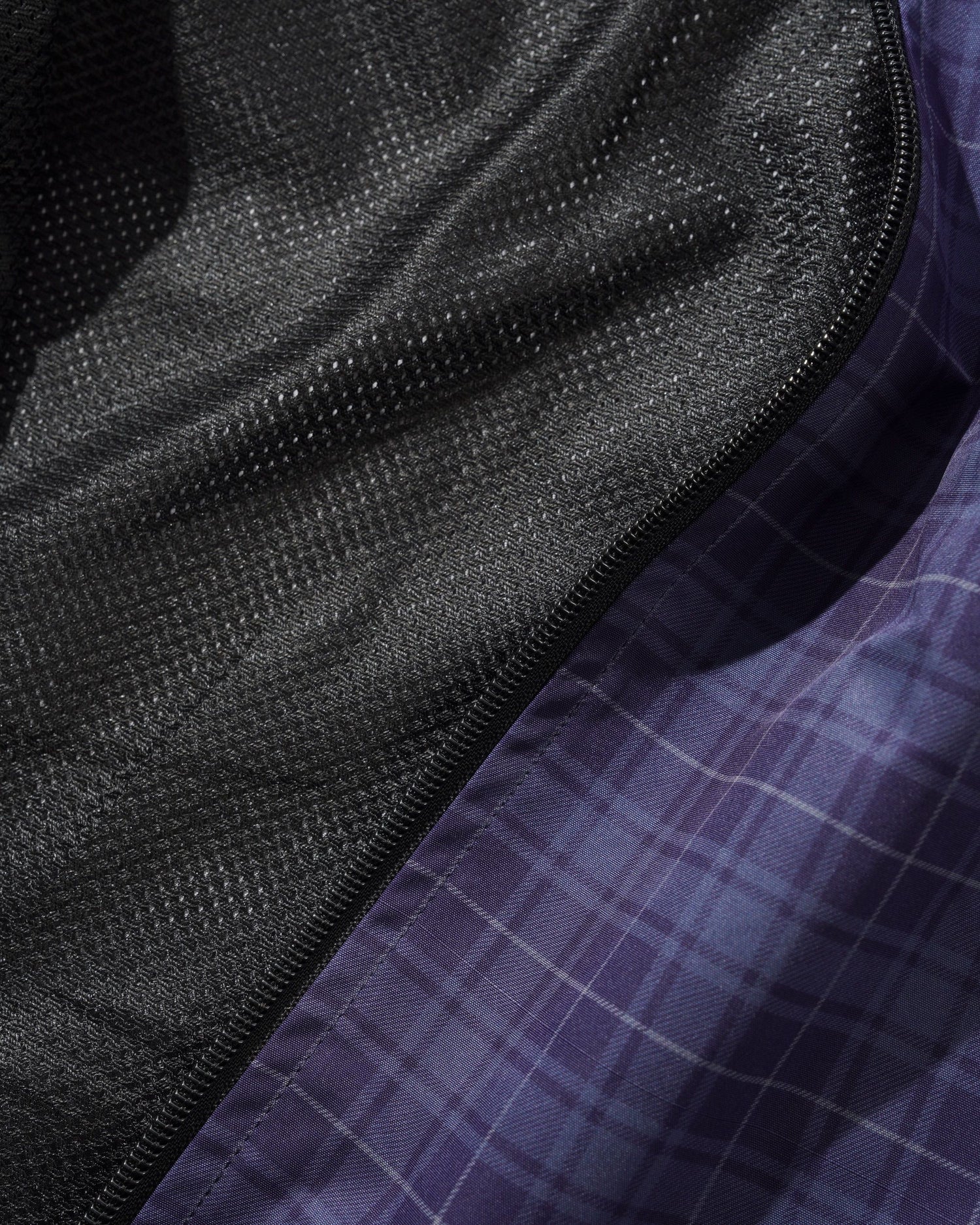 Plaid Nylon Jacket, Navy