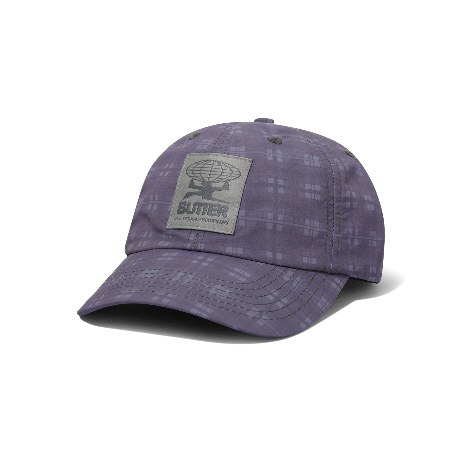 Plaid Terrain 6 Panel Cap, Slate