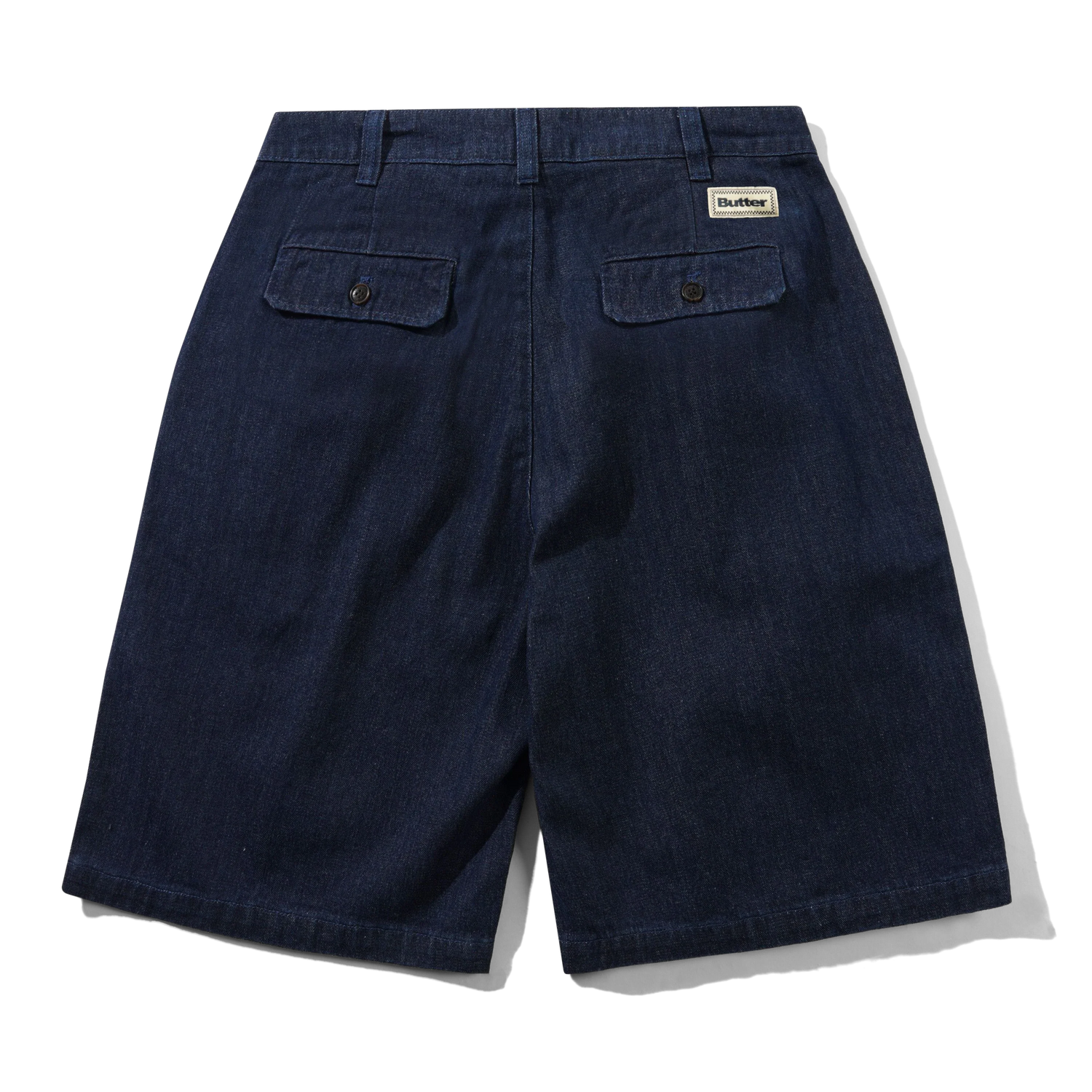 Pleated Shorts, Herringbone Denim