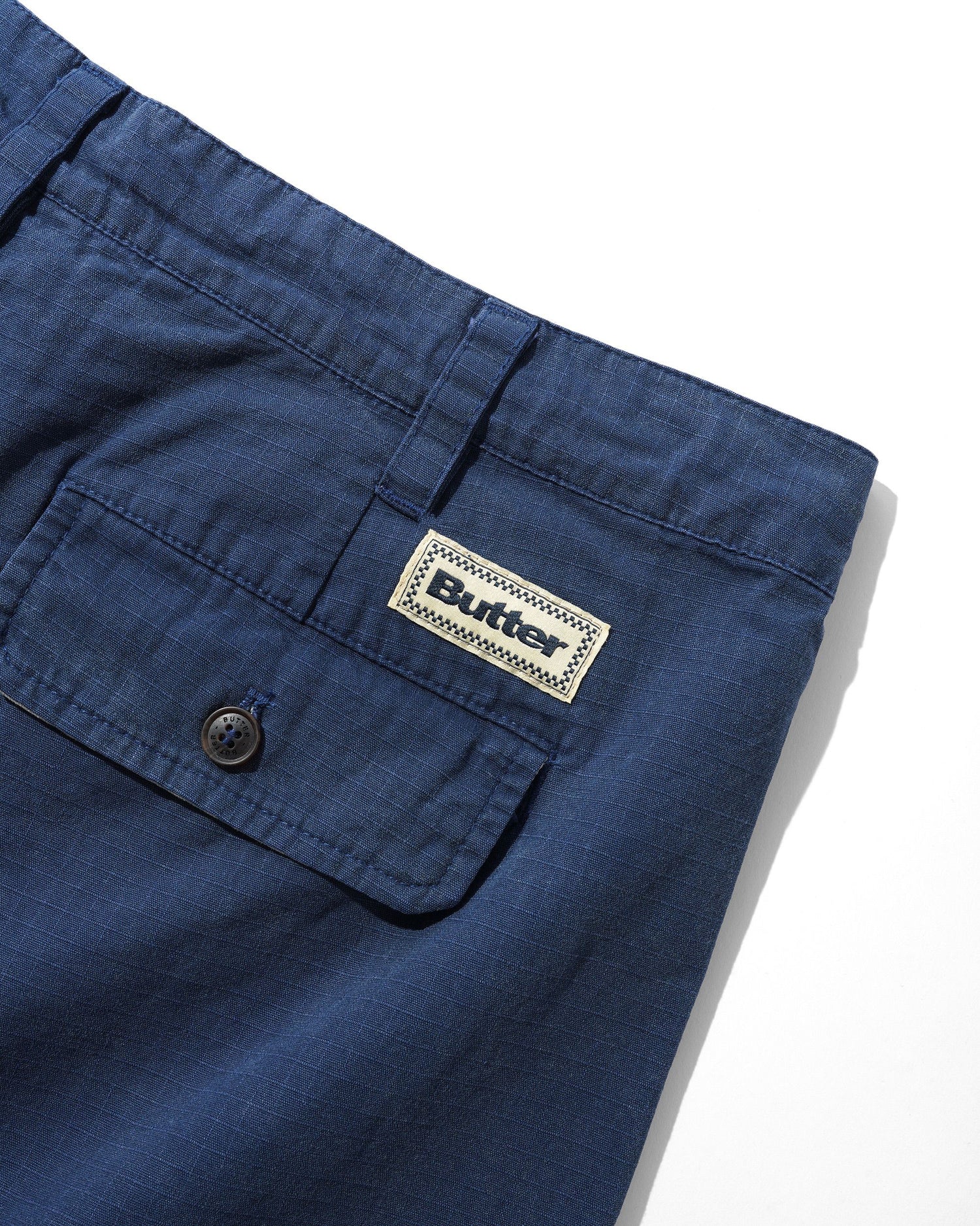 Pleated Shorts, Navy