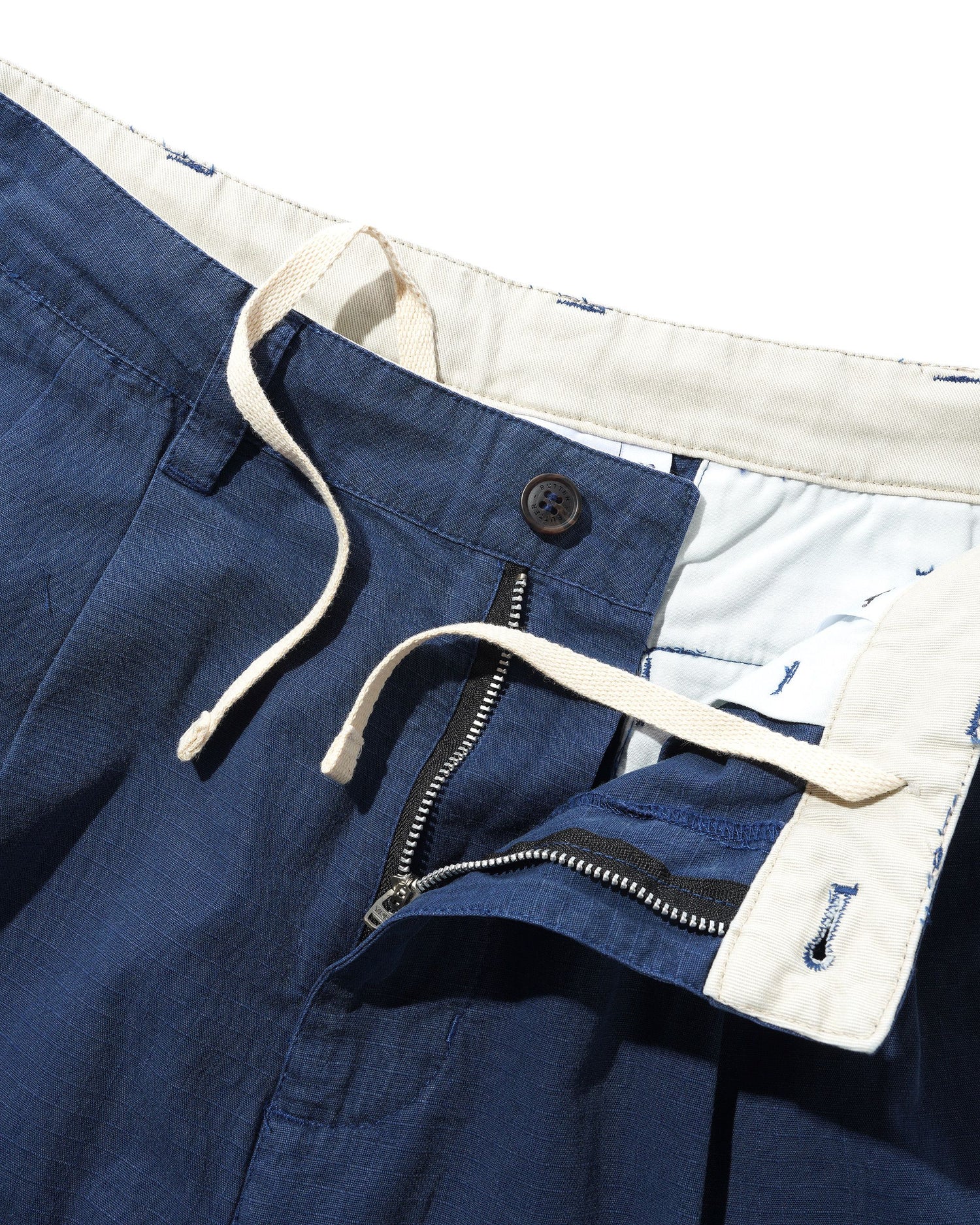 Pleated Shorts, Navy