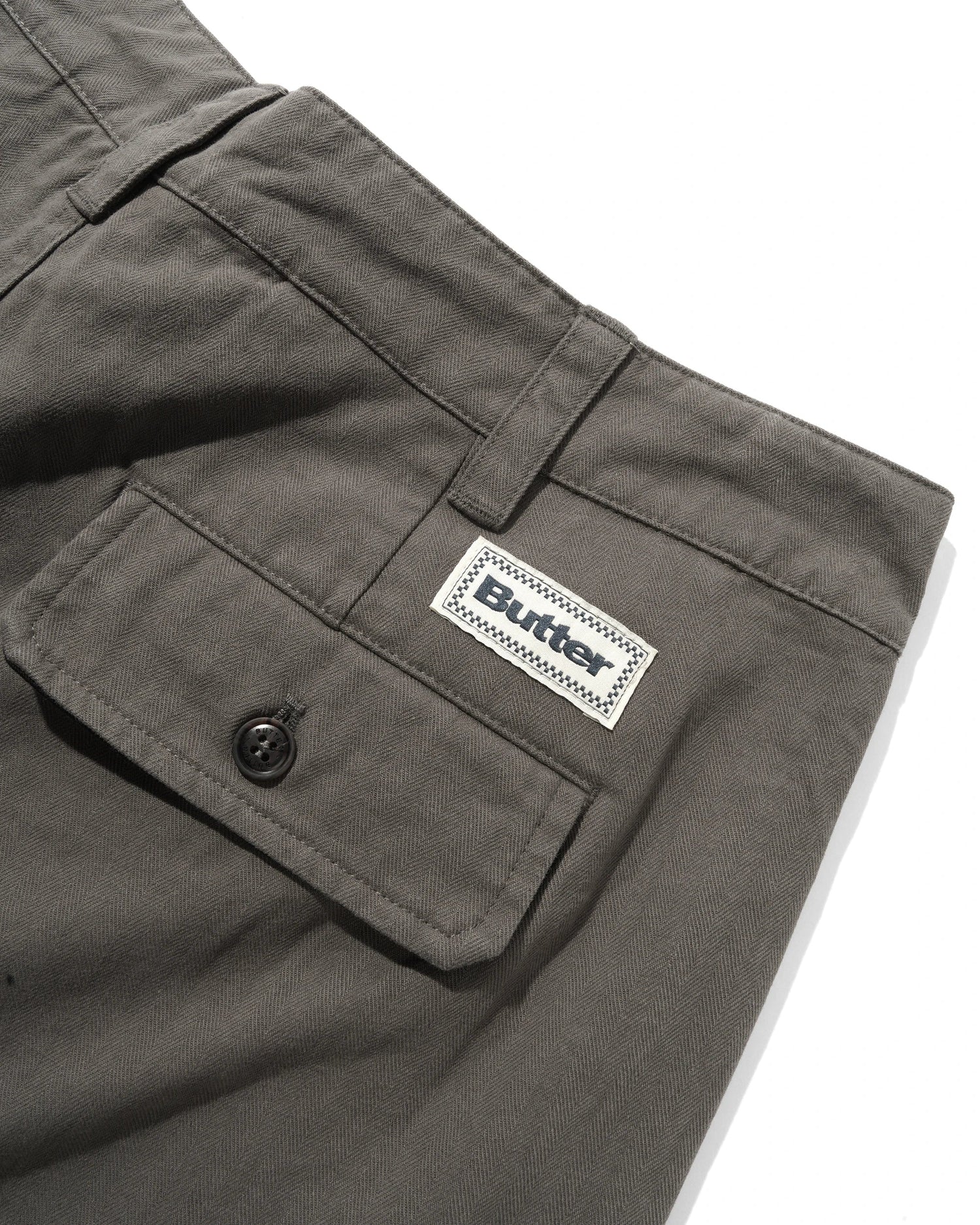 Pleated Shorts, Washed Charcoal