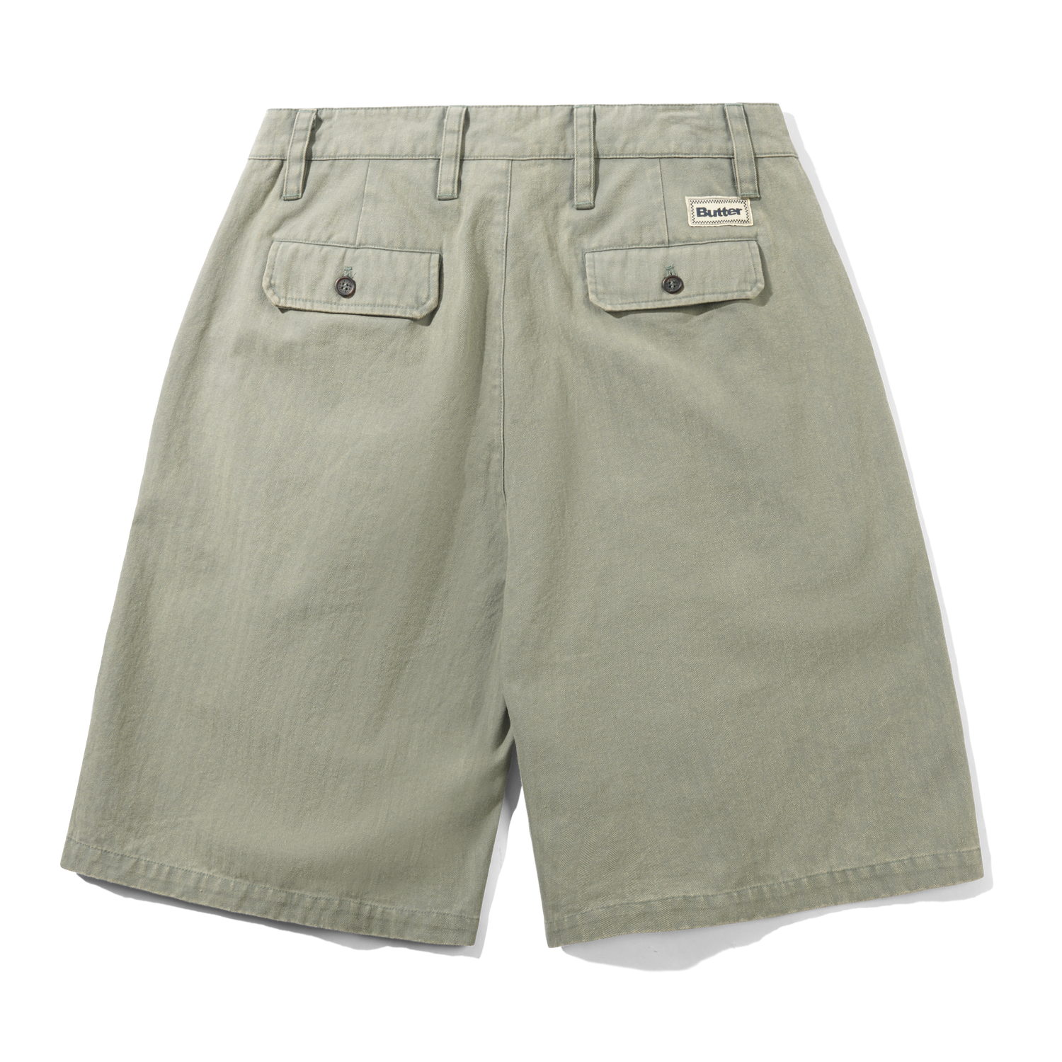 Pleated Shorts, Washed Fatigue
