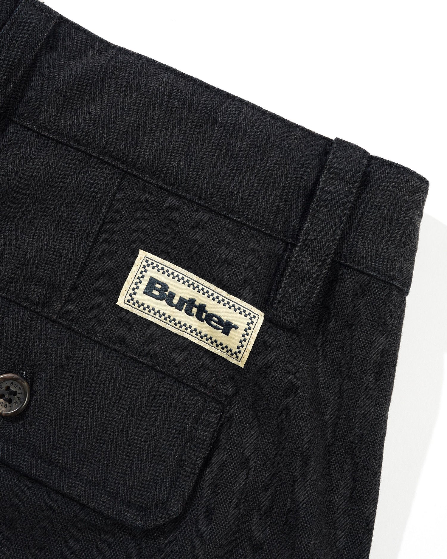 Pleated Trousers, Washed Black