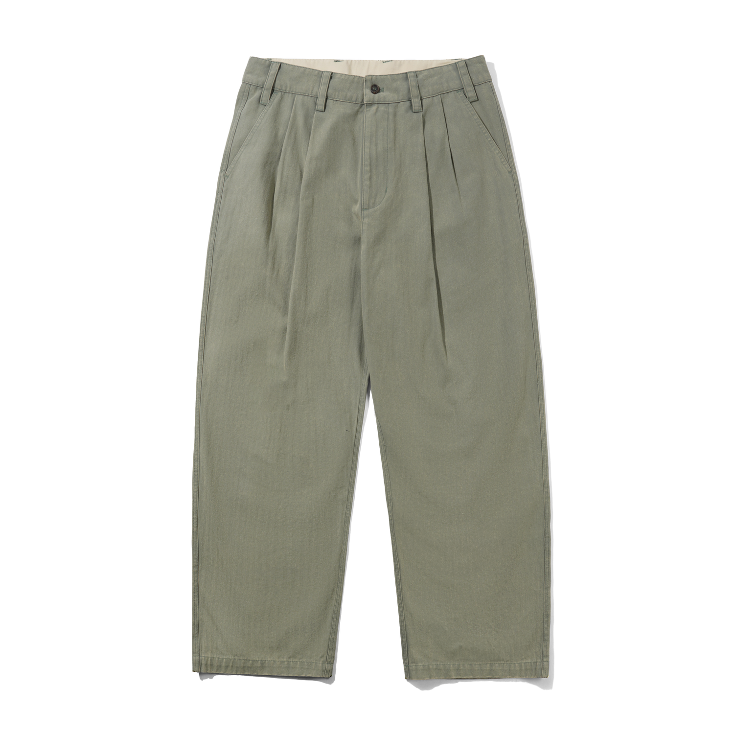 Pleated Trousers, Washed Fatigue