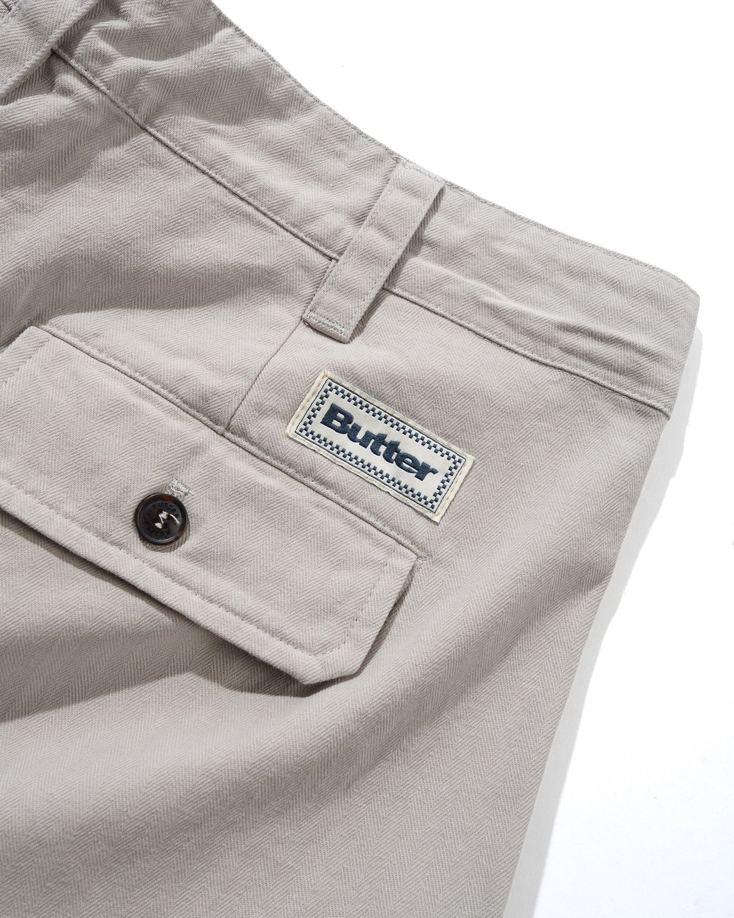 Pleated Trousers, Washed Light Grey