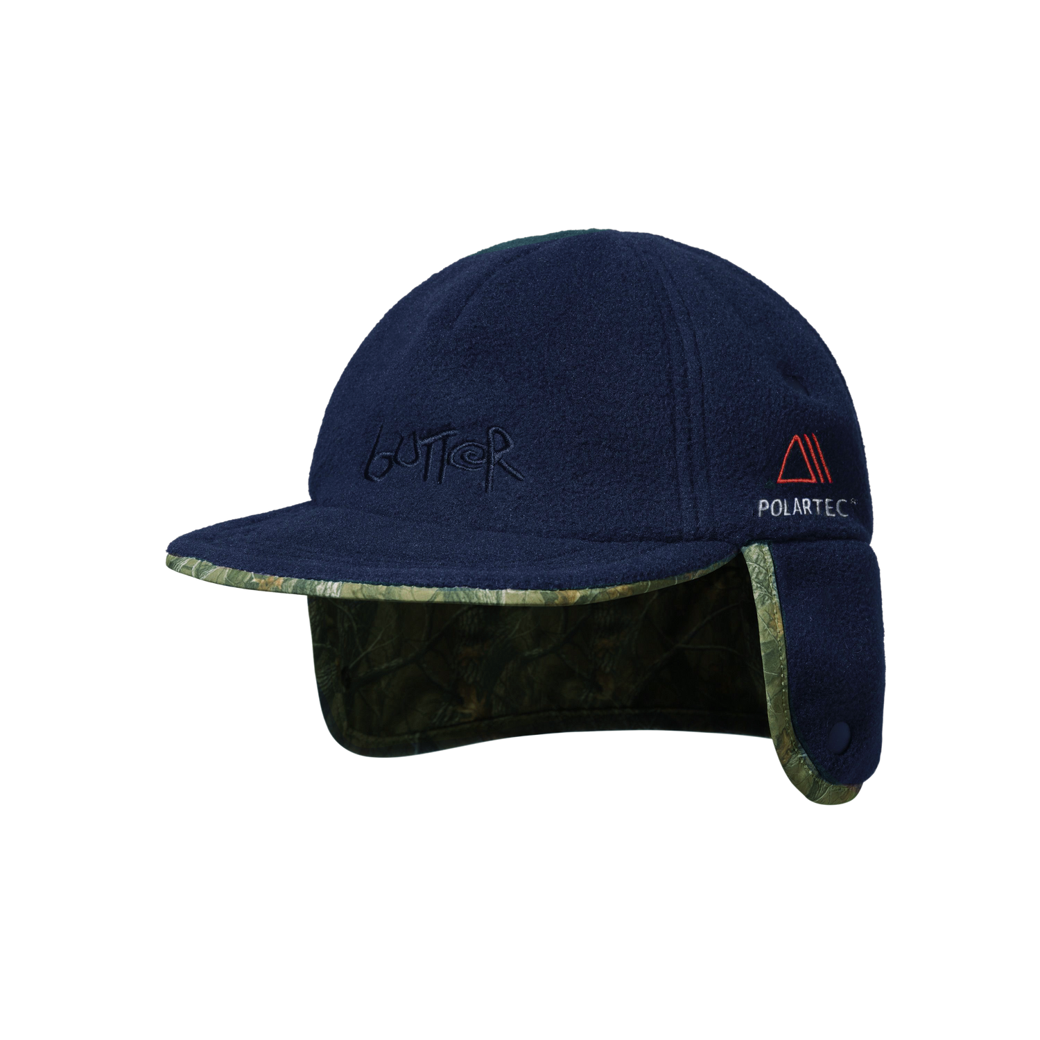 Polartec Reversible Trapper Cap, Forest Camo / Navy