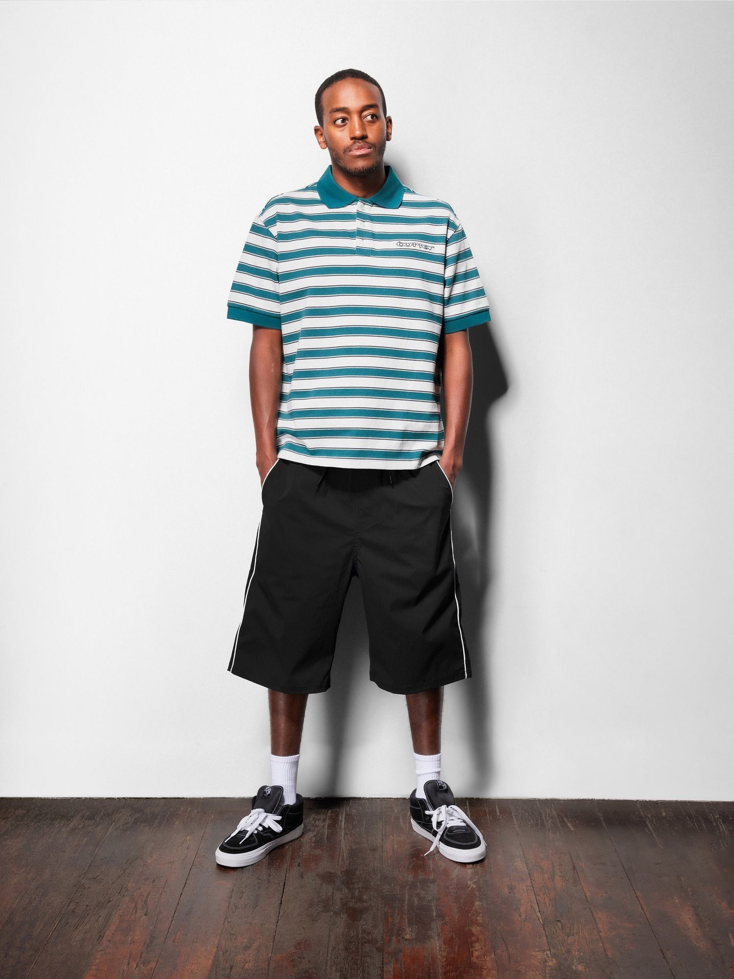 Witness Stripe Polo, Tan / Ivory