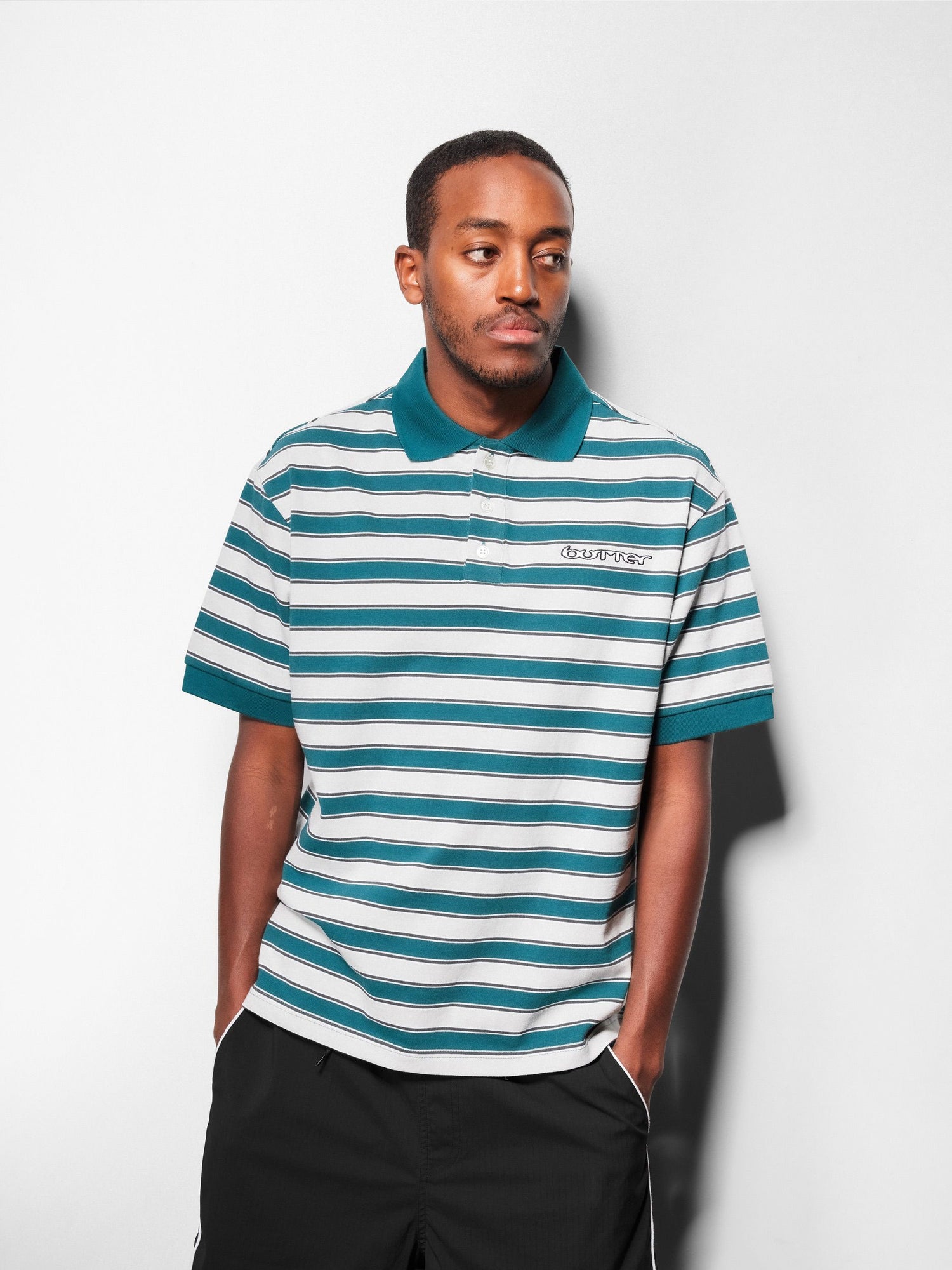 Witness Stripe Polo, Tan / Ivory