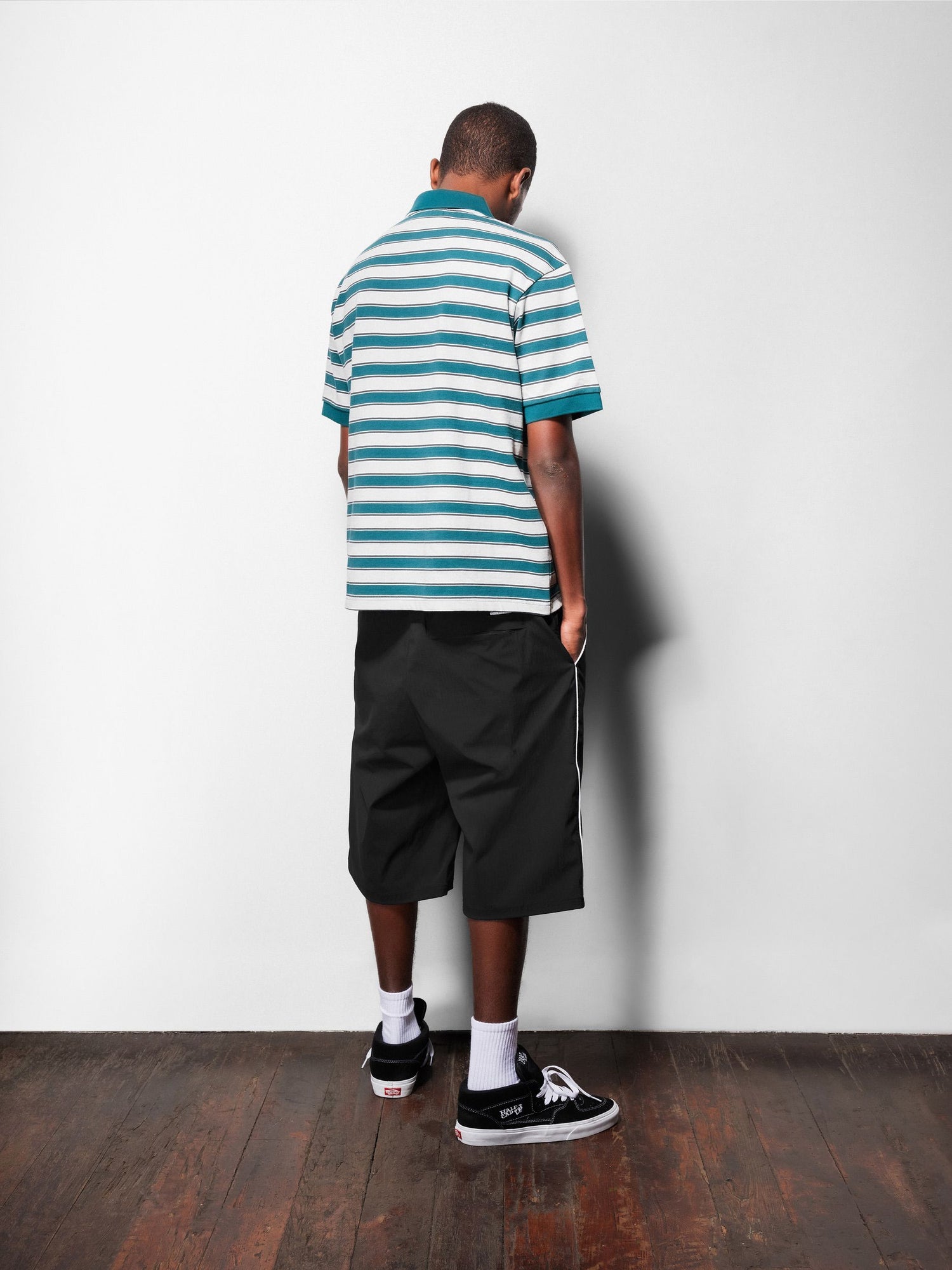 Witness Stripe Polo, Grey / Teal