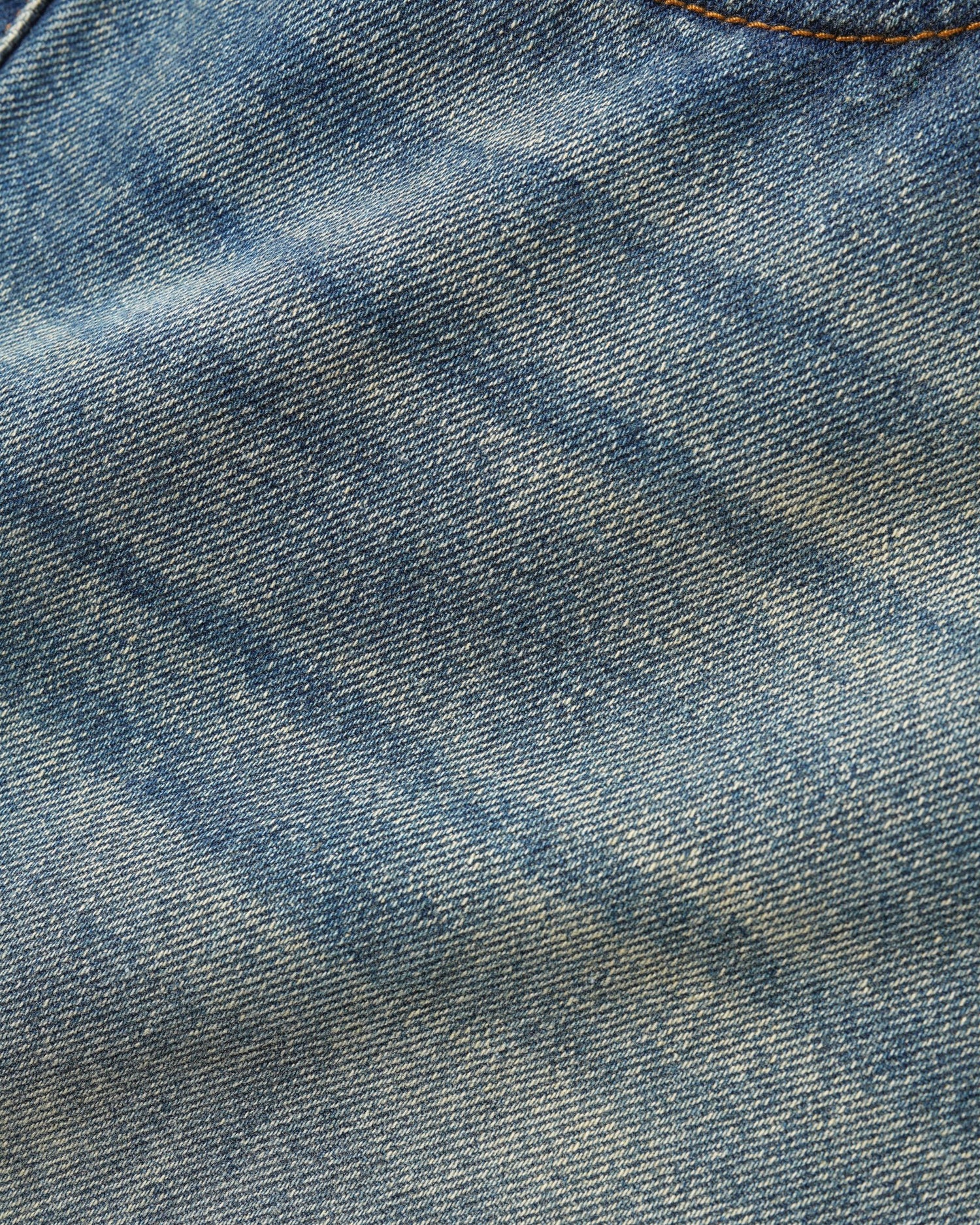 Relaxed Denim Jeans, Distressed Mid Blue
