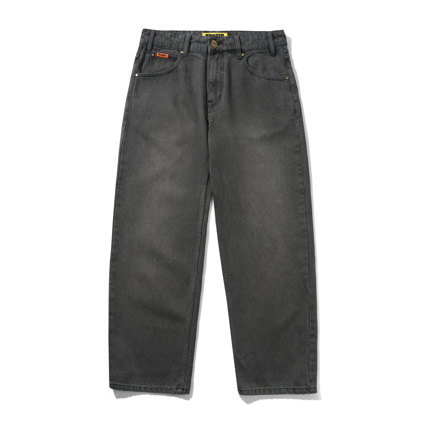Relaxed Denim Jeans, Faded Black