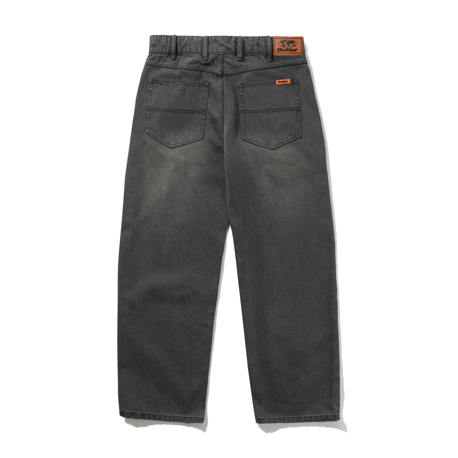 Relaxed Denim Jeans, Faded Black