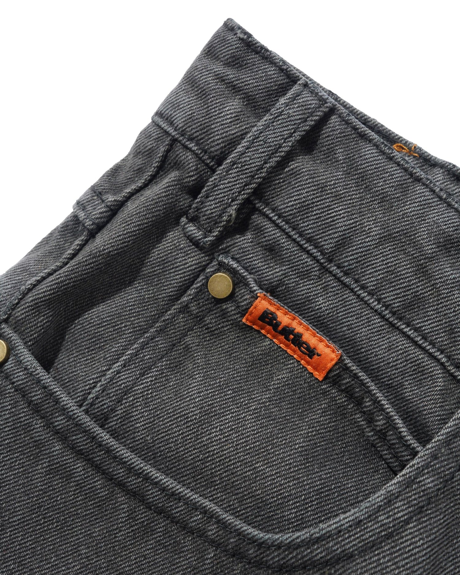 Relaxed Denim Jeans, Faded Black
