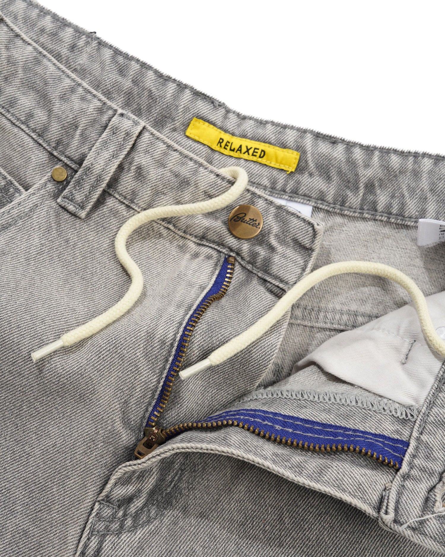 Relaxed Denim Jeans, Grey Wash