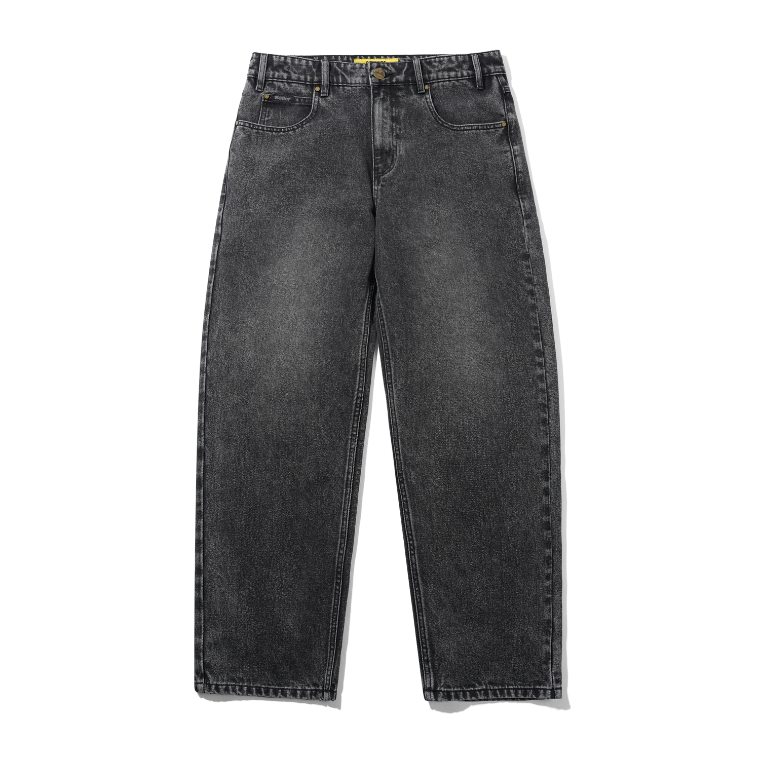 Relaxed Denim Jeans, Streaky Black