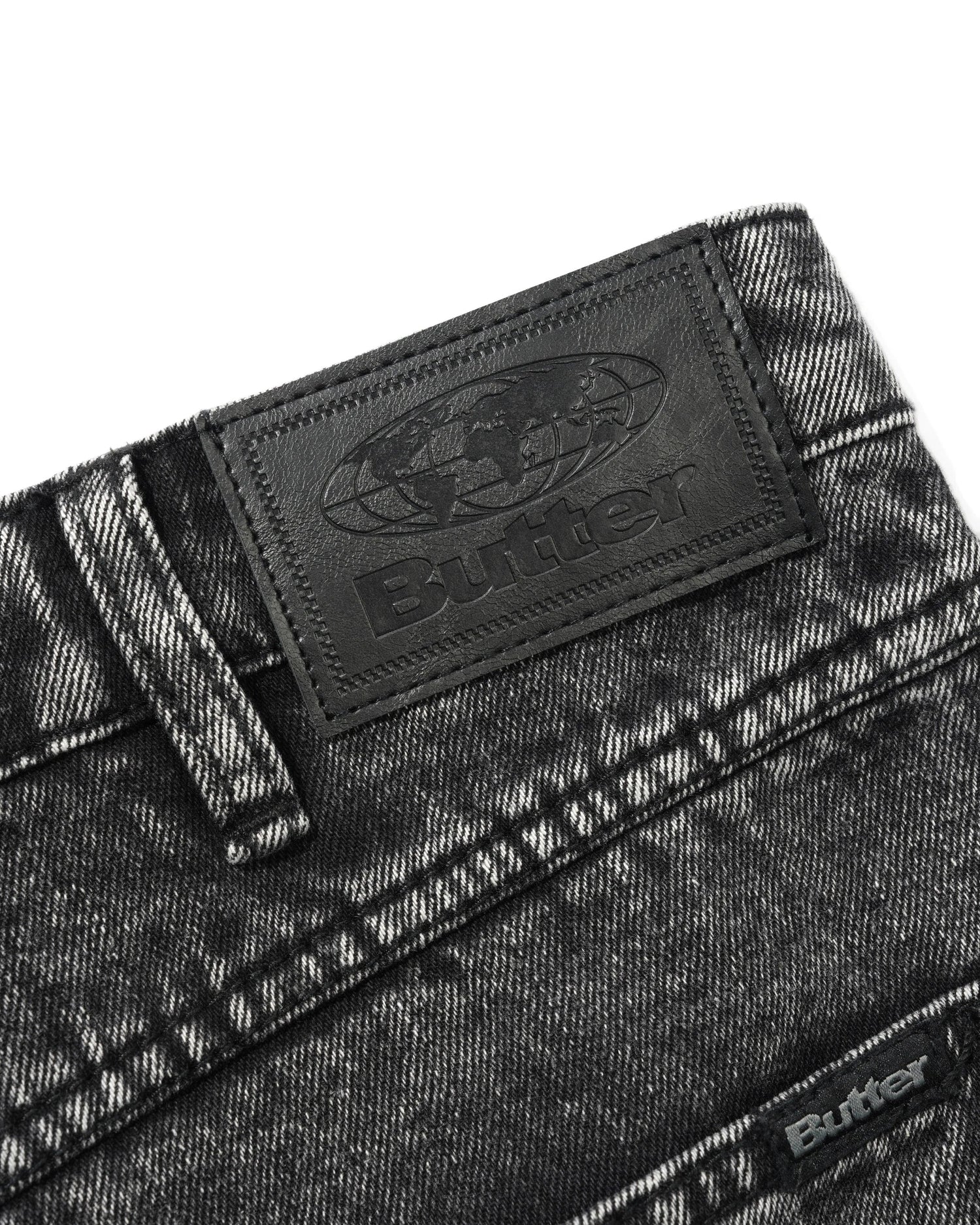 Relaxed Denim Jeans, Streaky Black