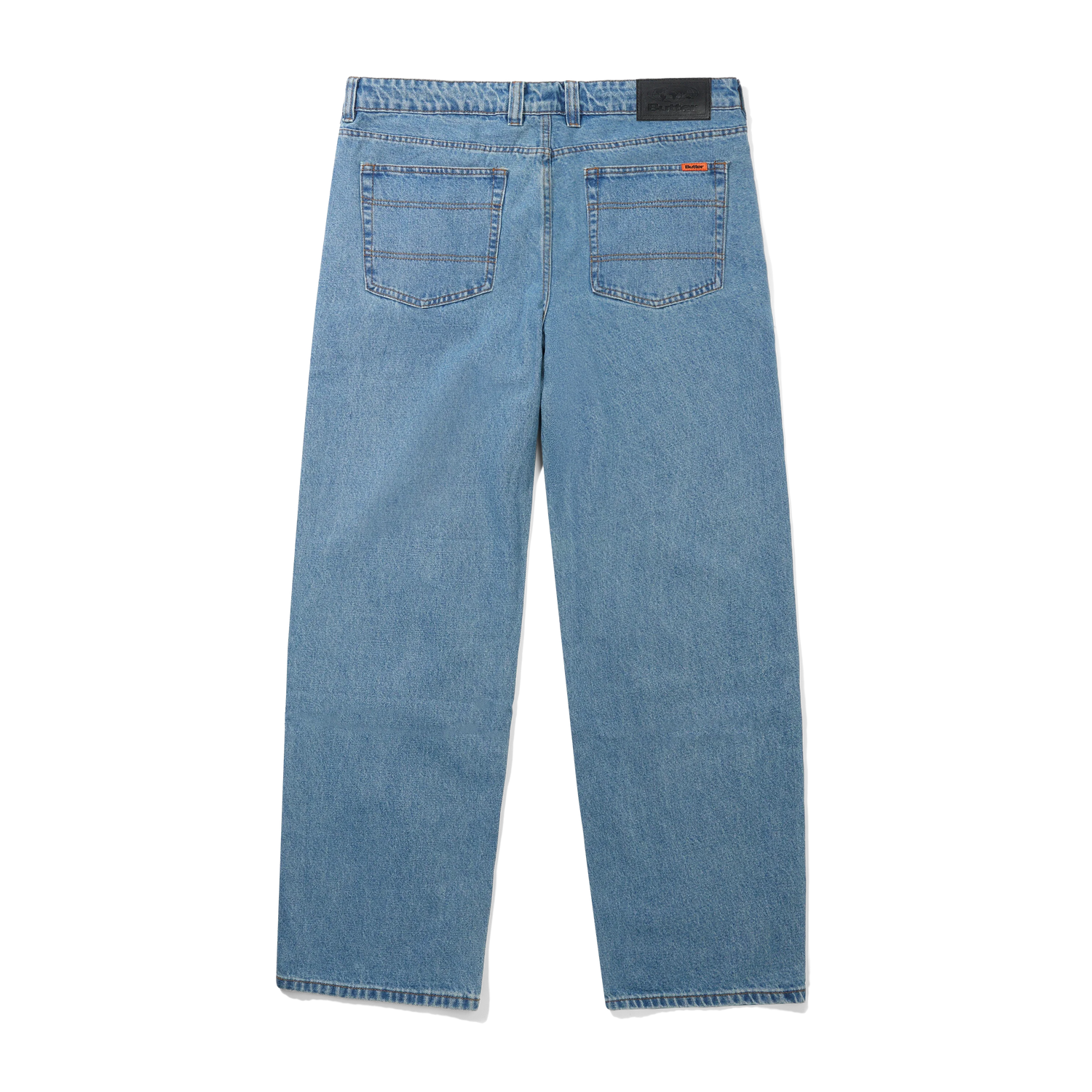 Relaxed Denim Jeans, Washed Indigo