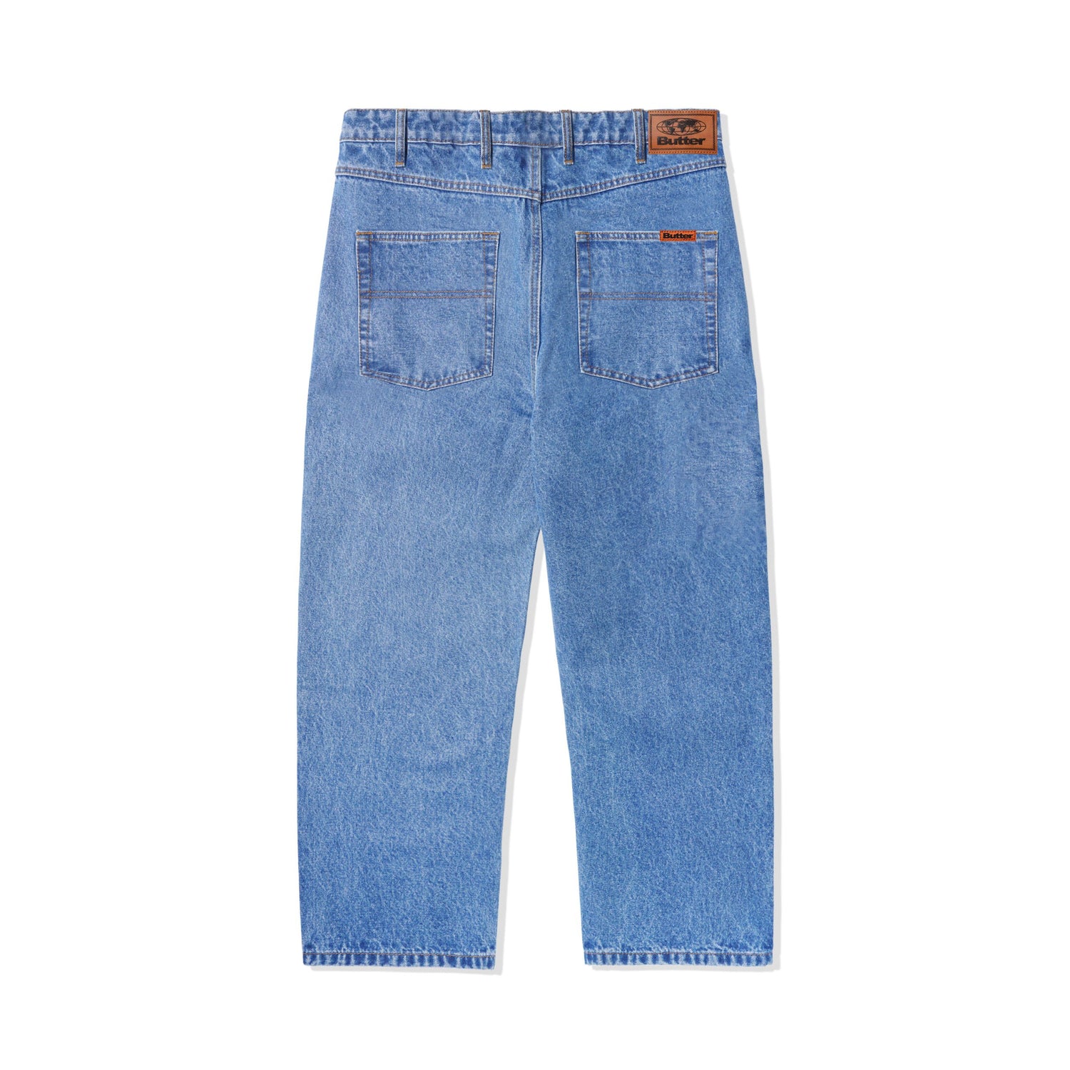 Relaxed Denim Jeans, Washed Indigo