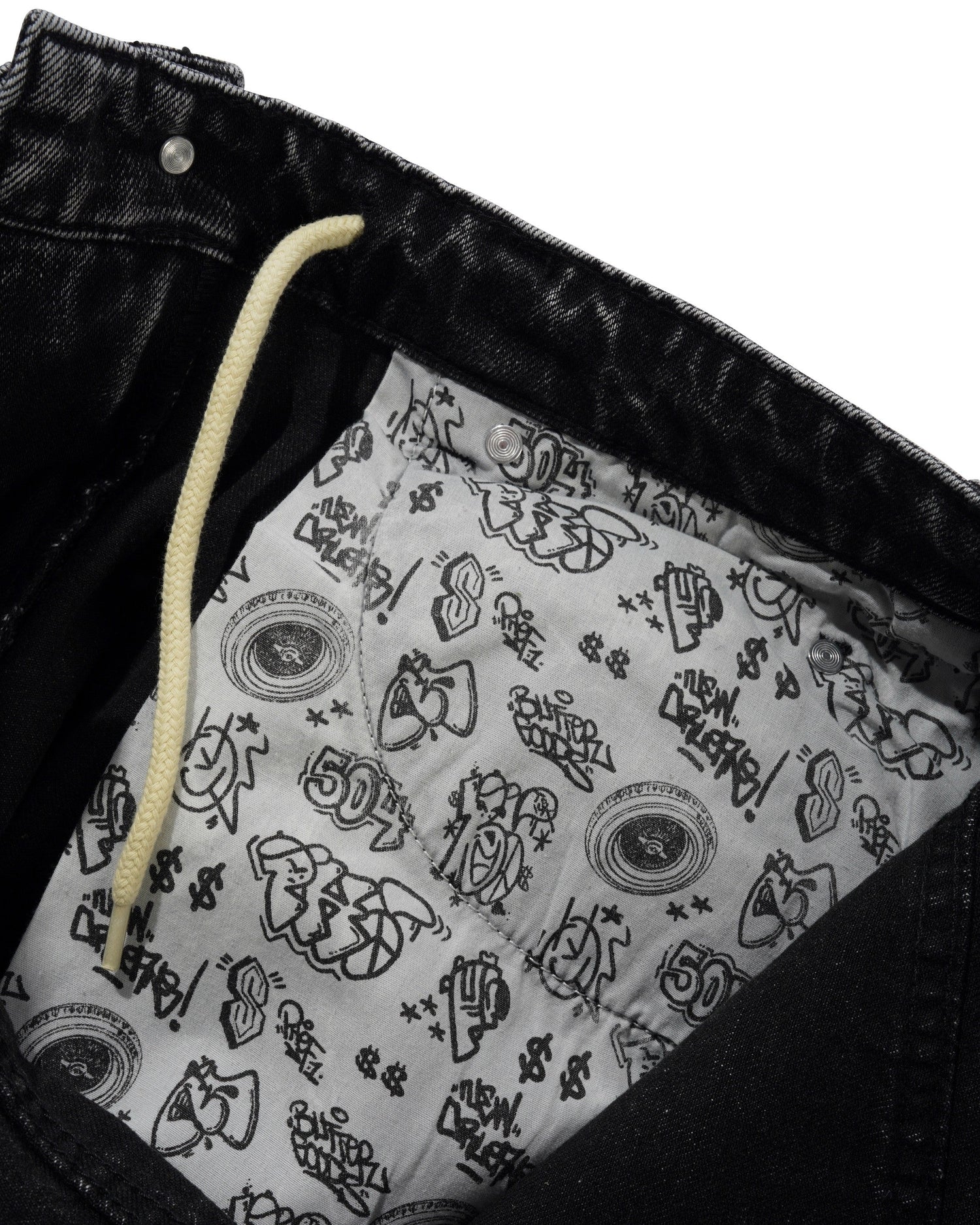 Santosuosso Denim Jeans, Stonewash Black