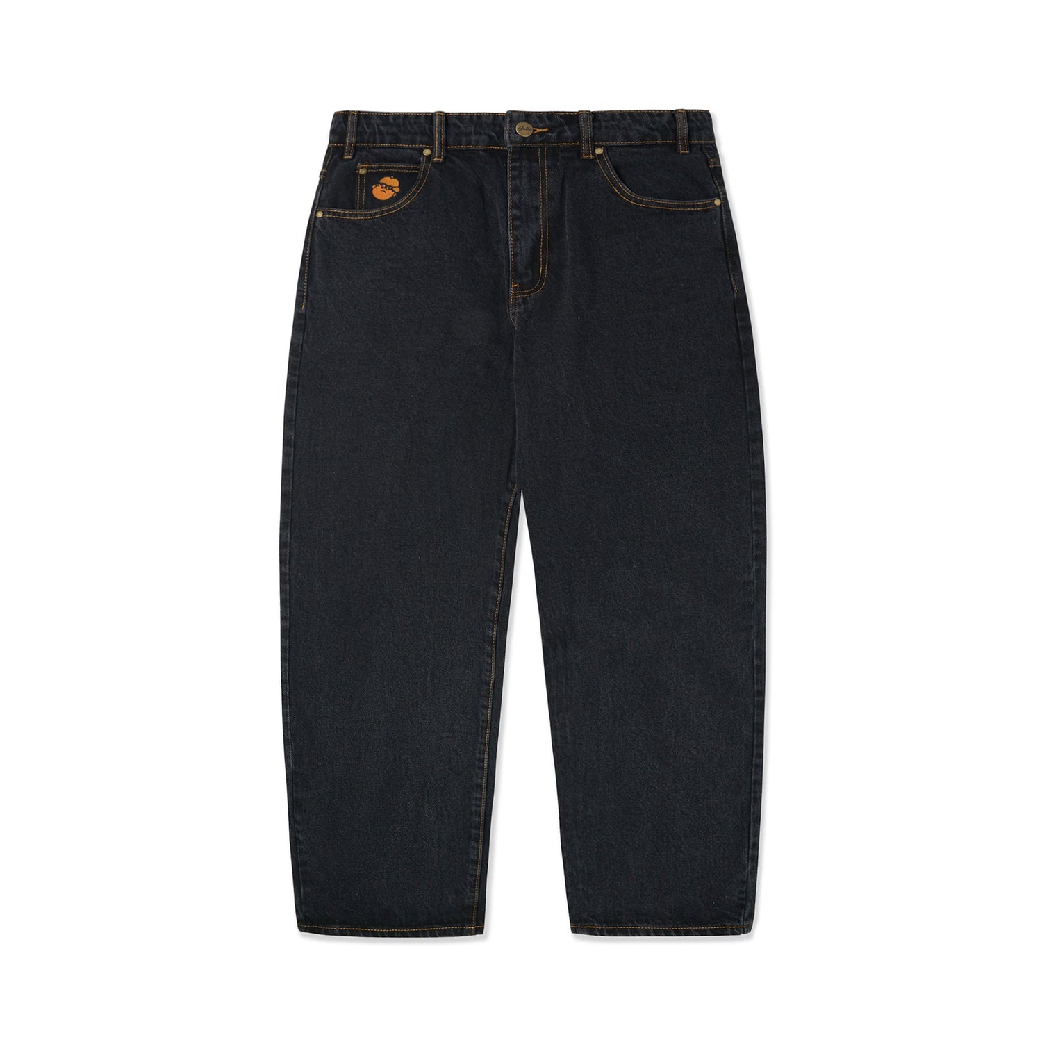 Santosuosso Denim Jeans, Washed Black