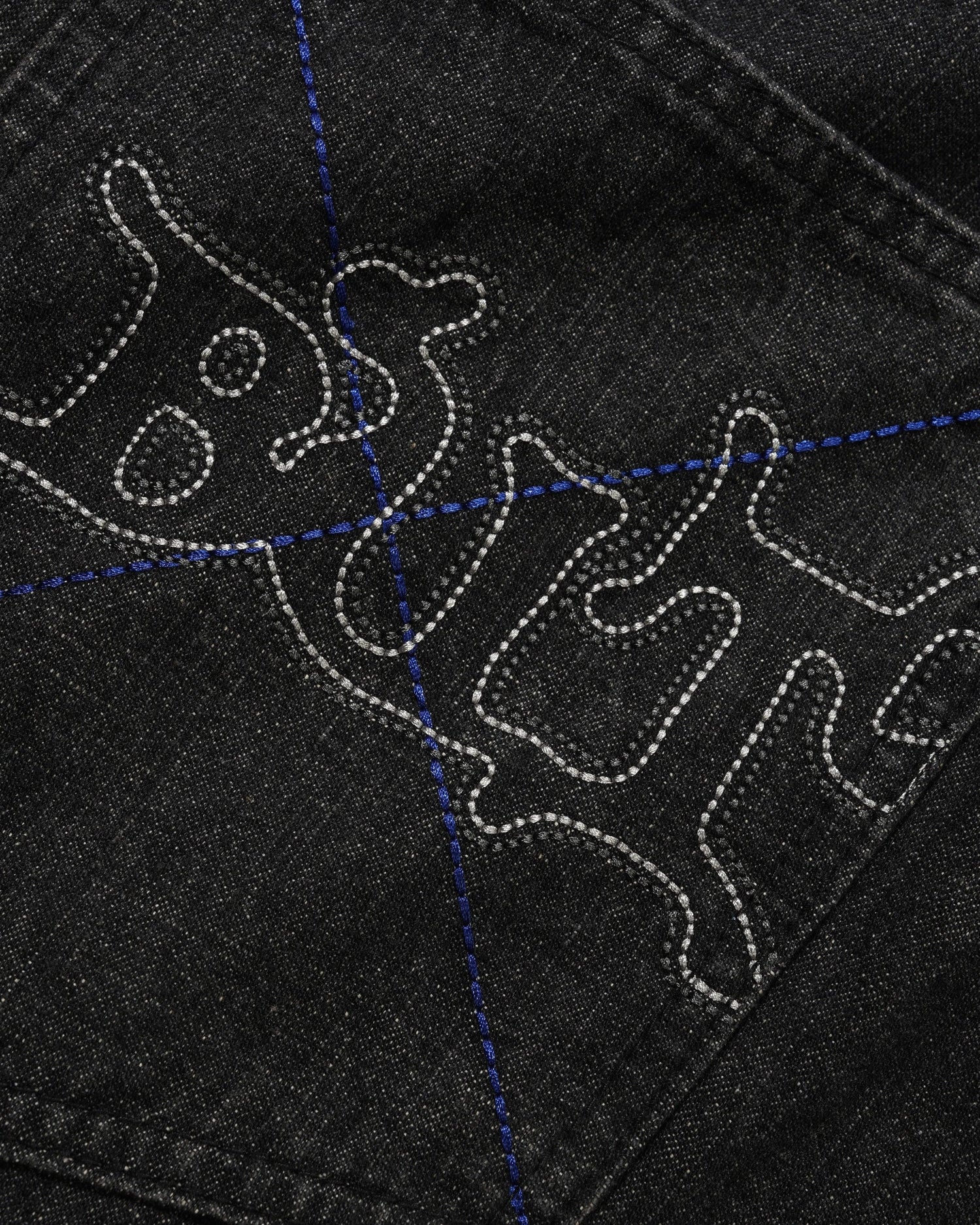 Serif Baggy Denim Shorts, Streaky Faded Black