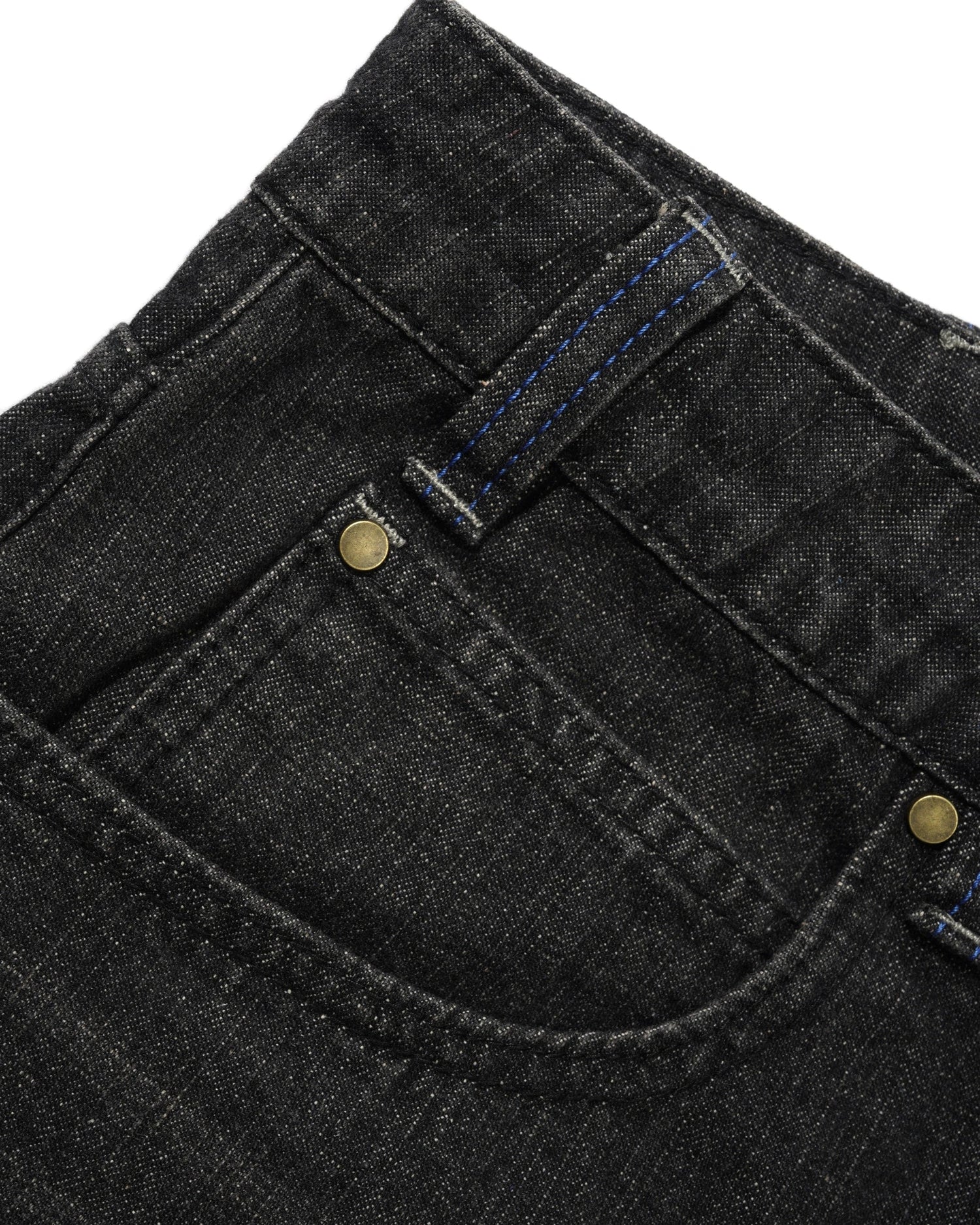 Serif Baggy Denim Shorts, Streaky Faded Black