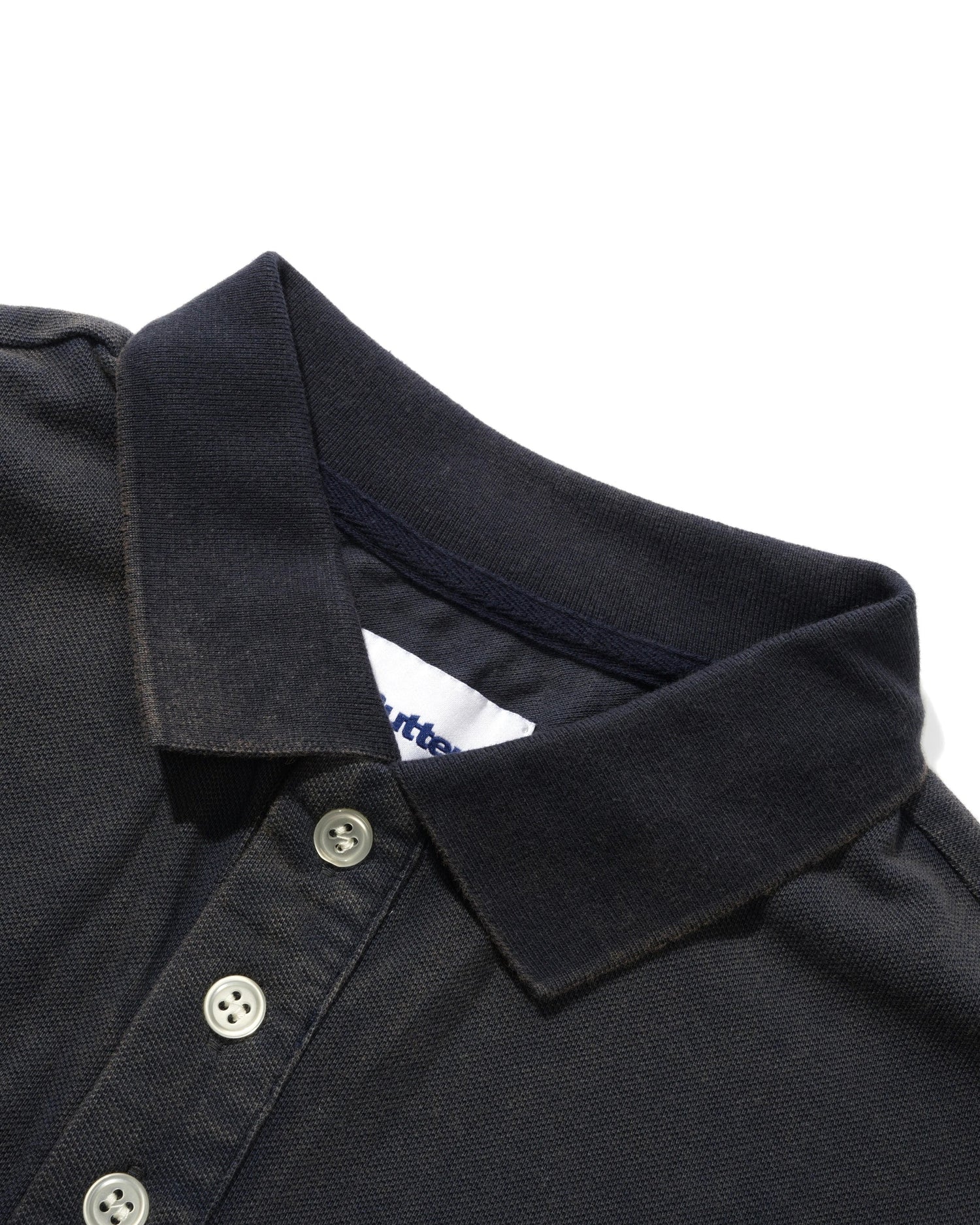 Serif Polo Shirt, Washed Navy