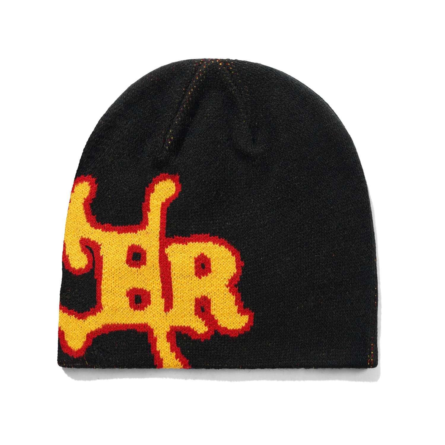 Serif Skully Beanie, Black