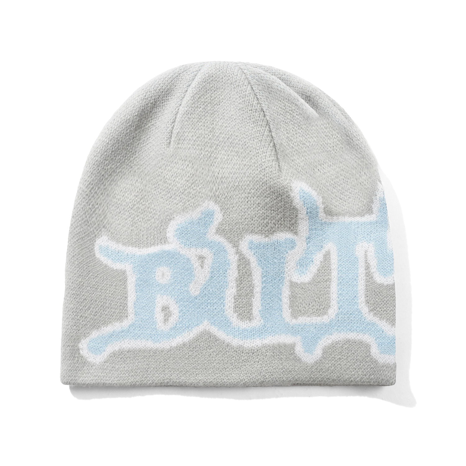 Serif Skully Beanie, Grey