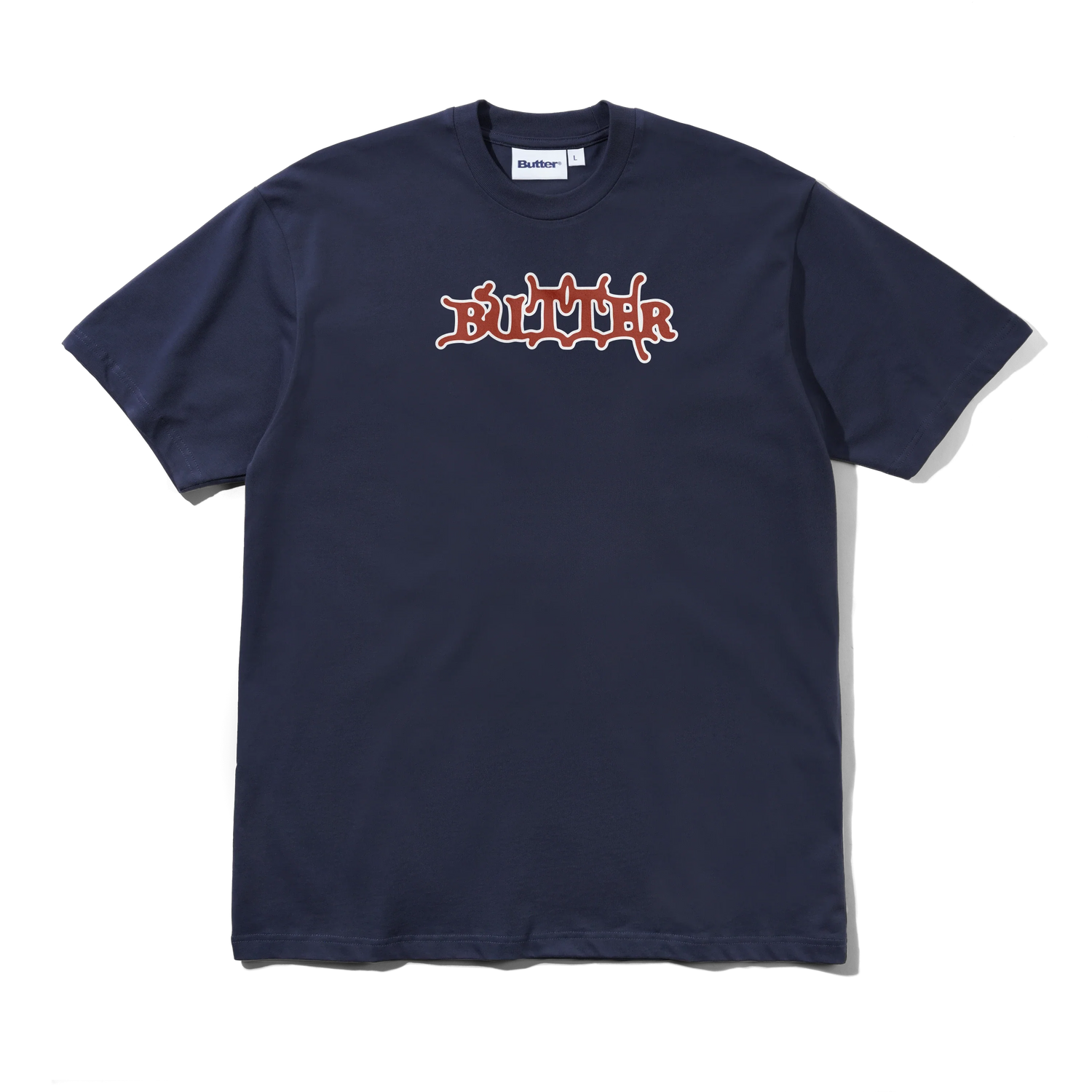 Serif Tee, Navy