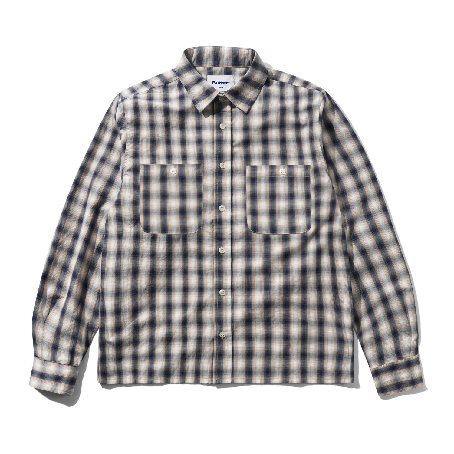 Shadowplaid Shirt, Tan